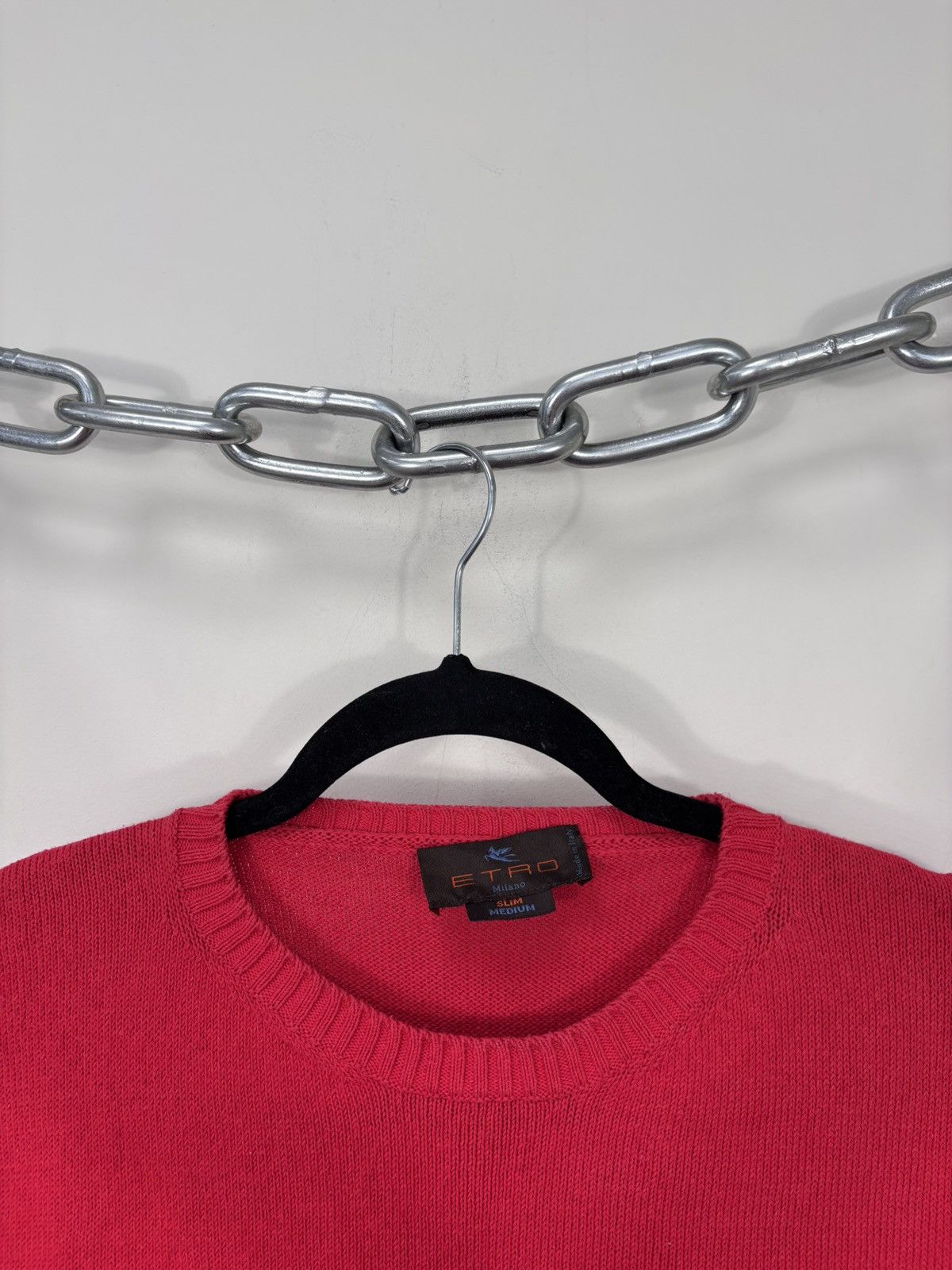Etro Etro Milano Men’s Slim Fit Red Geometric Intarsia Sweater Size US M / EU 48-50 / 2 - 5 Thumbnail