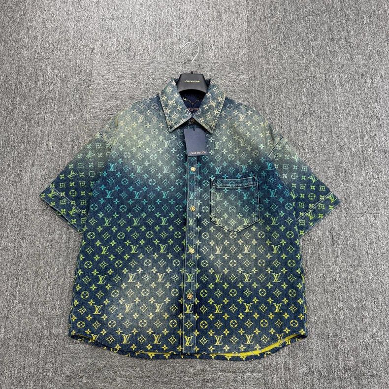 Louis Vuitton Louis Vuitton Gradient Monogram Denim Shirt Size US L / EU 52-54 / 3 - 1 Thumbnail