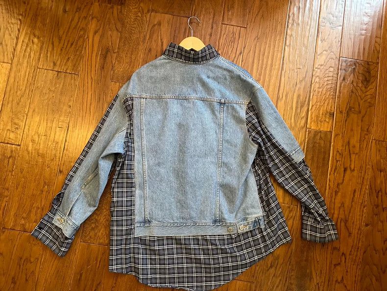 Martine Rose Martine Rose Splicing denim shirt jacket, same style as We Size US S / EU 44-46 / 1 - 5 Thumbnail