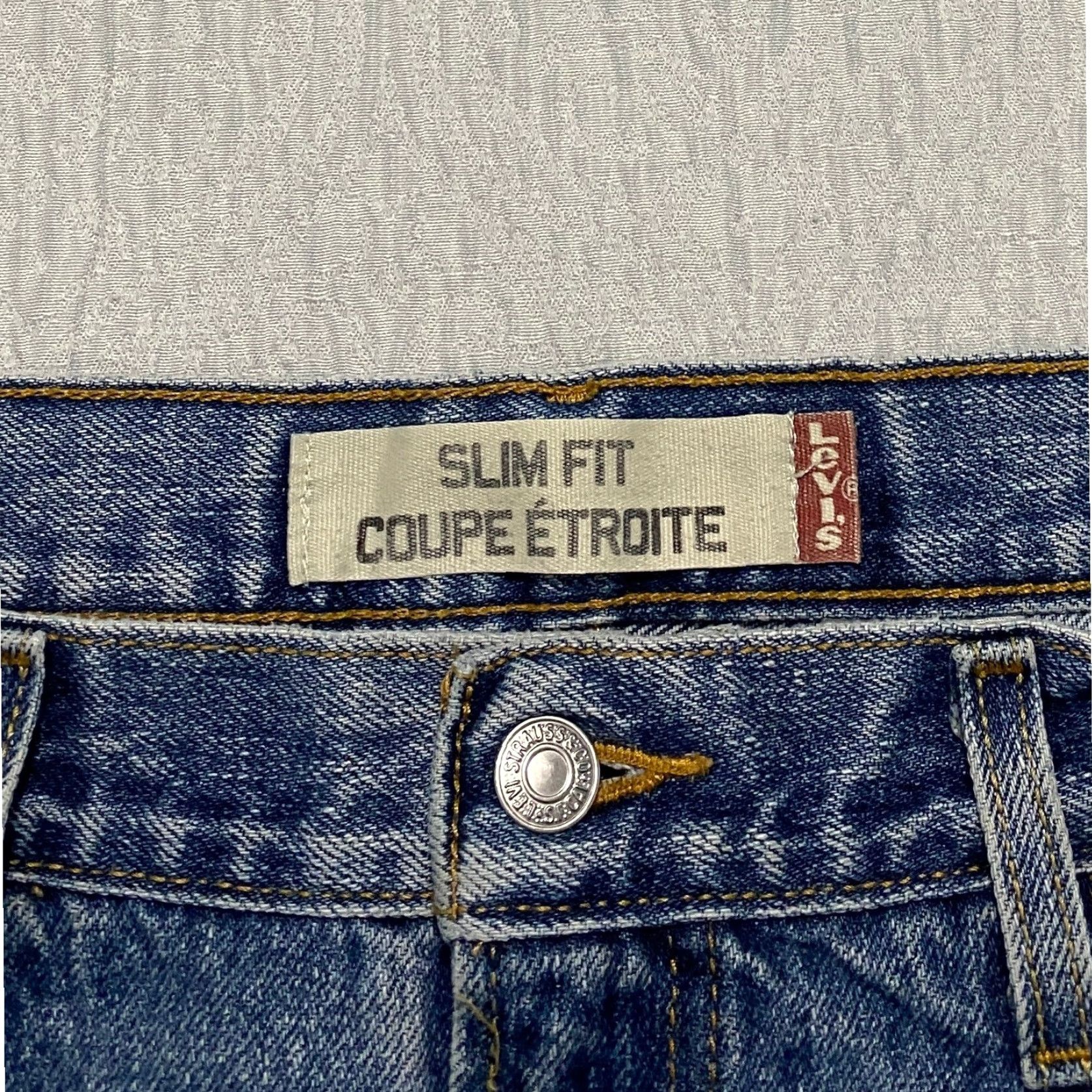 Levi's VINTAGE Levi's 516 Slim Fit Jeans Mens 38x34 Blue 9 0s Light Wash Denim 5-Pocket Zip Button Regular Slim Straight 34 Inseam Cotton Logo Size US 38 / EU 54 - 5 Thumbnail