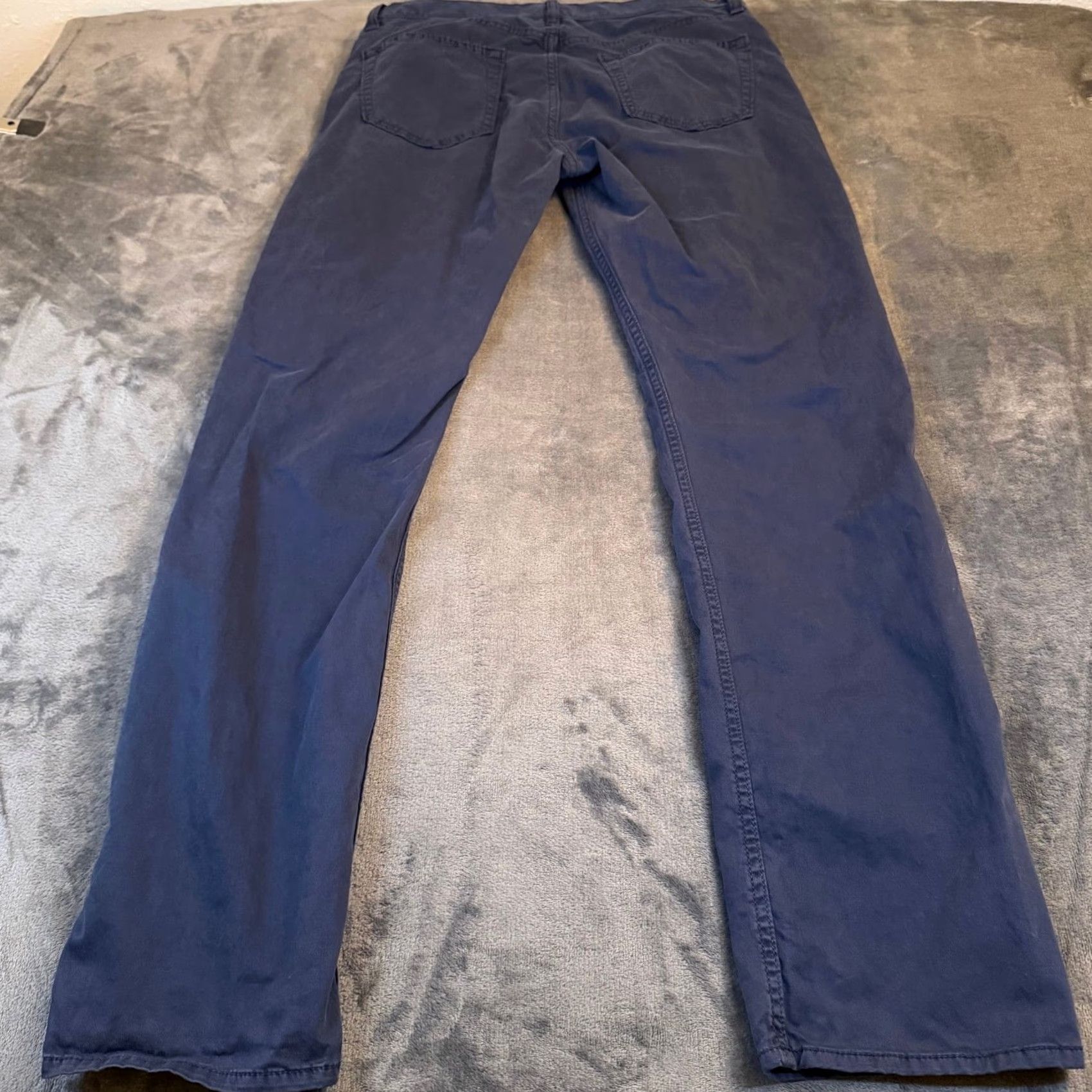 Banana Republic Banana Republic Slim Fit Pants Mens 33x34 Navy Blue Stretch Cotton 5 Pocket Size US 33 - 3 Thumbnail