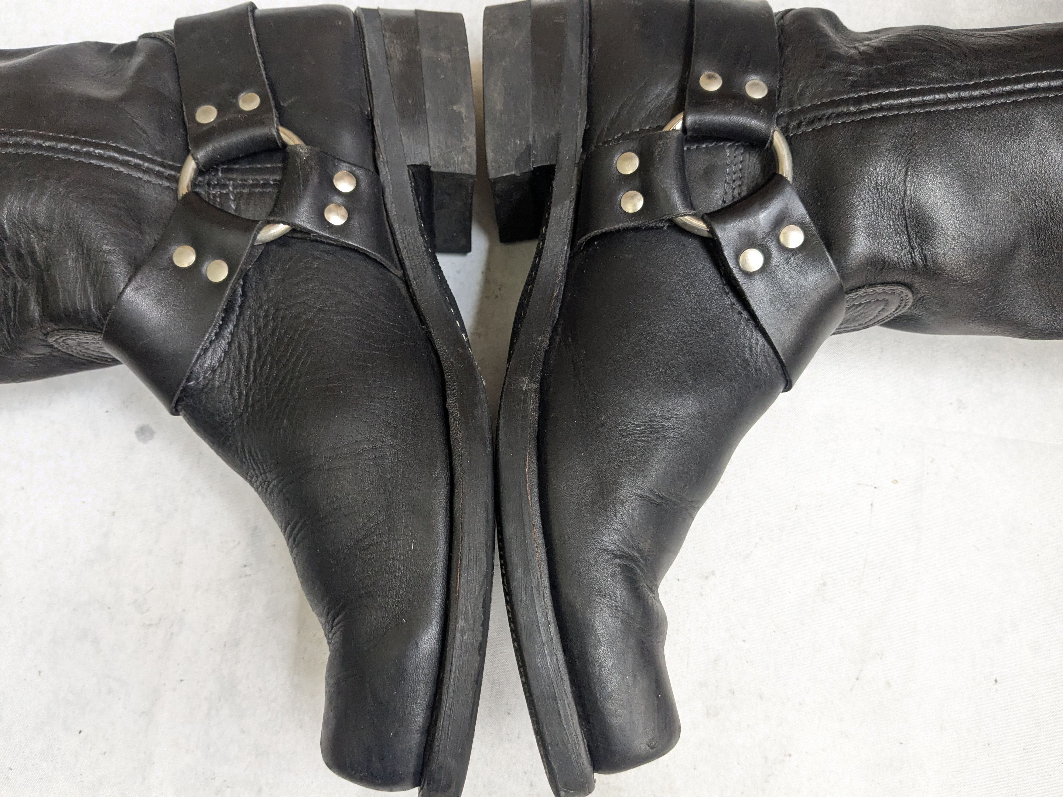 Frye Frye Harness Boots Black Leather 13 M Strap USA Size US 13 / EU 46 - 9 Thumbnail