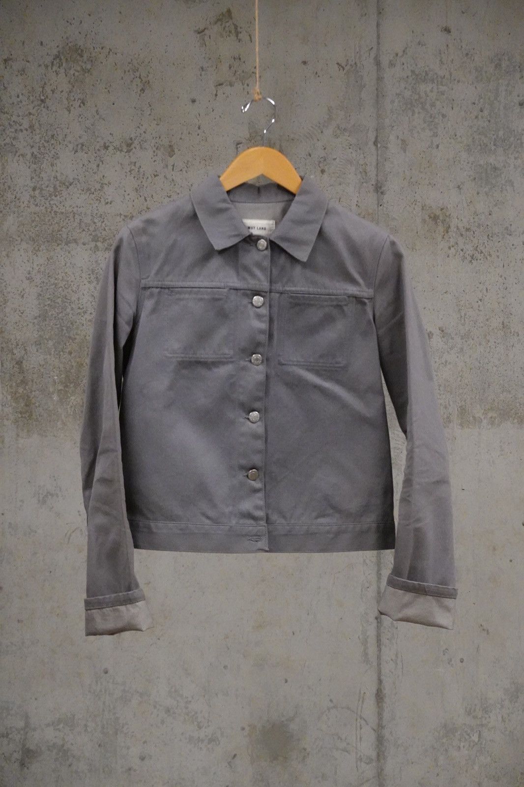 Helmut Lang Raw Silk Denim SS02 “Turn-Up” Jacket Size M / US 6-8 / IT 42-44 - 1 Thumbnail