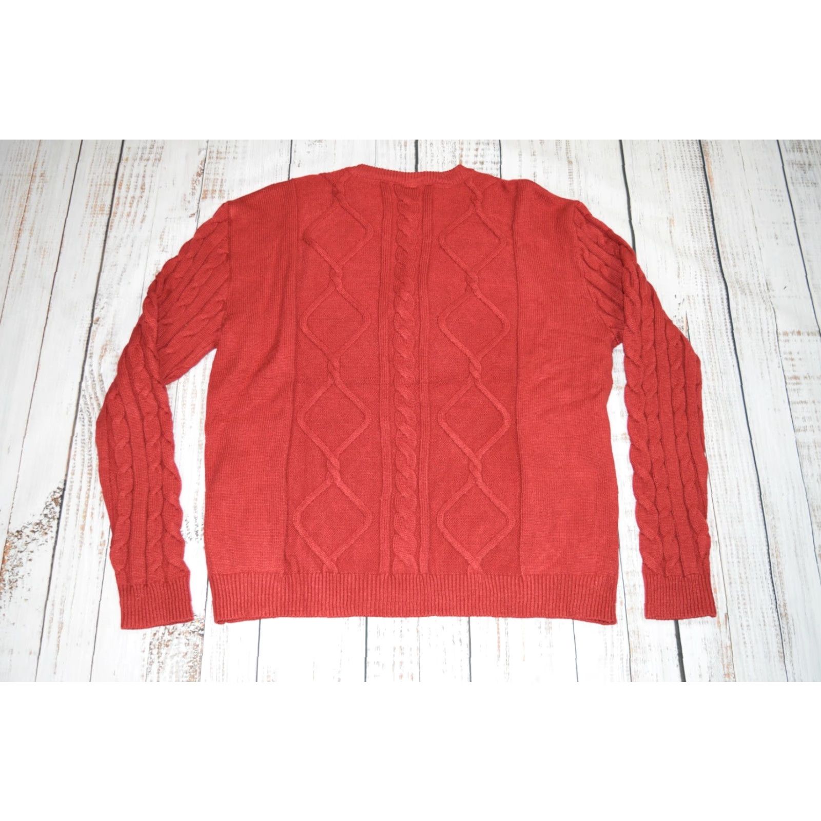Disney VINTAGE Disney Mickey Mouse Cable Knit Sweater Men 2XL Red Embroidered Pullover Christmas Crew Neck Sweatshirt Mens Size US XXL / EU 58 / 5 - 6 Thumbnail