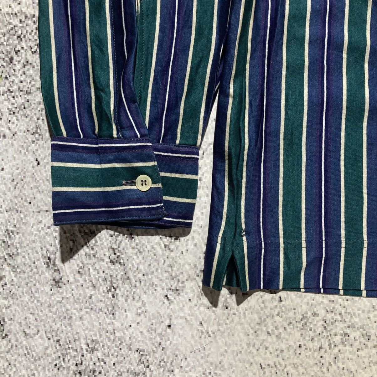 Japanese Brand 🇮🇹 1990s Vintage Pavesi Polvato Silk Striped Shirt Luxury Size US L / EU 52-54 / 3 - 15 Thumbnail