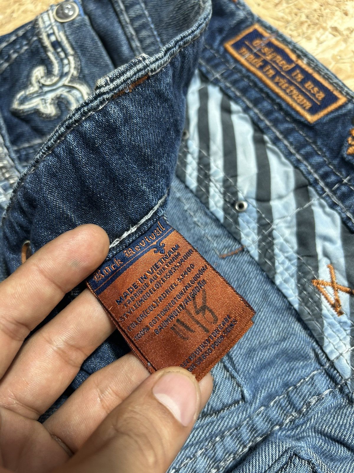 Rock Revival Rock Revival Blue Medium Wash Straight Fit Jeans Size US 36 / EU 52 - 11 Thumbnail
