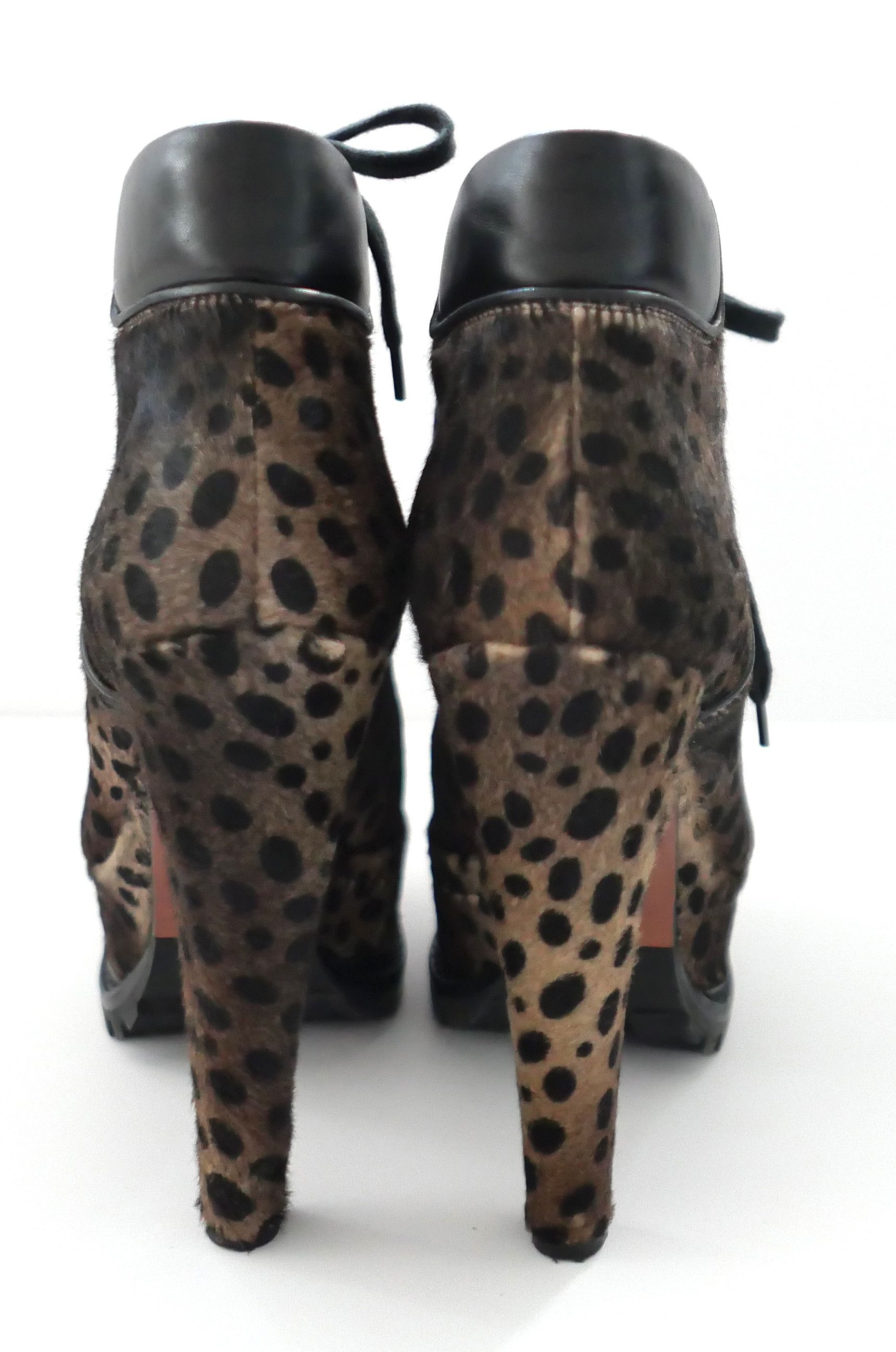 Alaia Alaia Leopard Calf Skin Platform Ankle Boots Size US 7 / IT 37 - 5 Thumbnail
