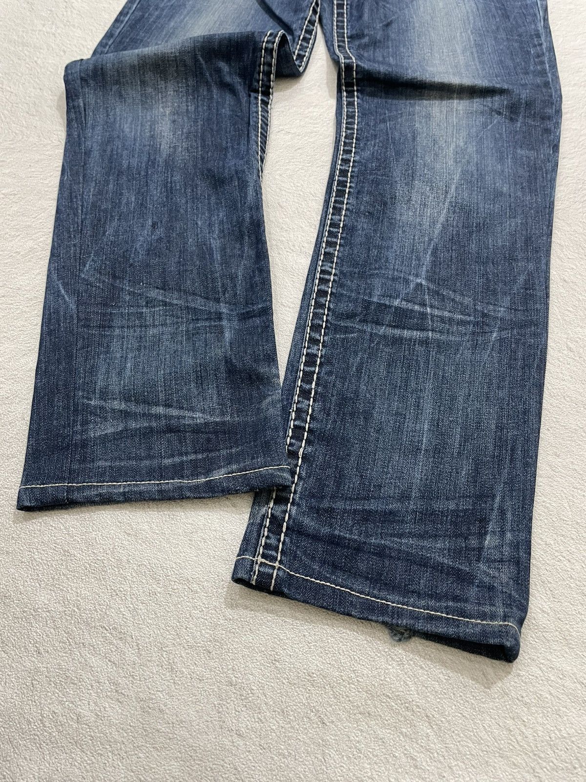 If Six Was Nine 2000s FRJ Blue Denim Washed y2k Size US 33 - 3 Thumbnail