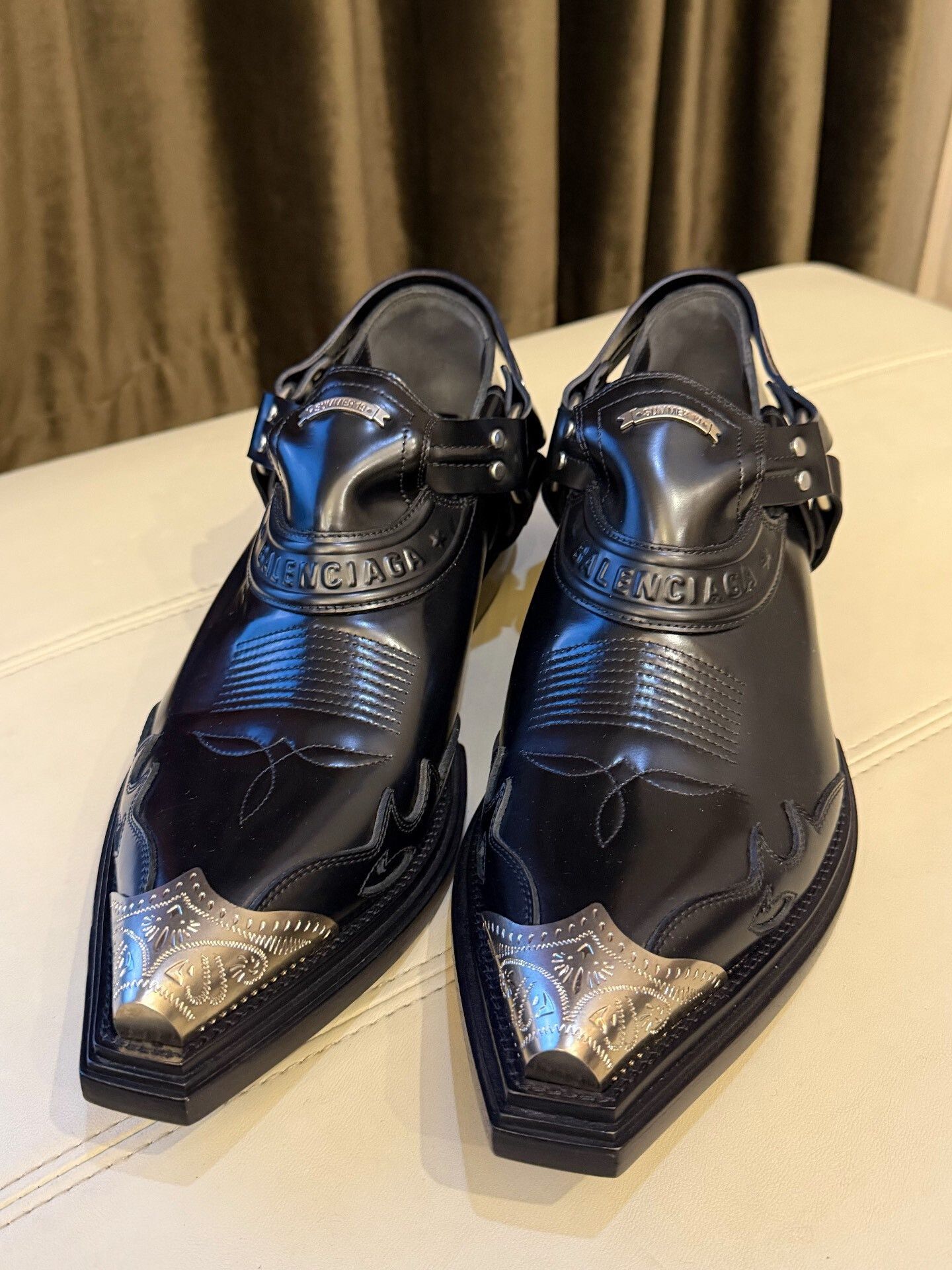 Balenciaga Balenciaga Santiag Toe Cap Chelsea Boots Size US 9 / EU 42 - 1 Thumbnail