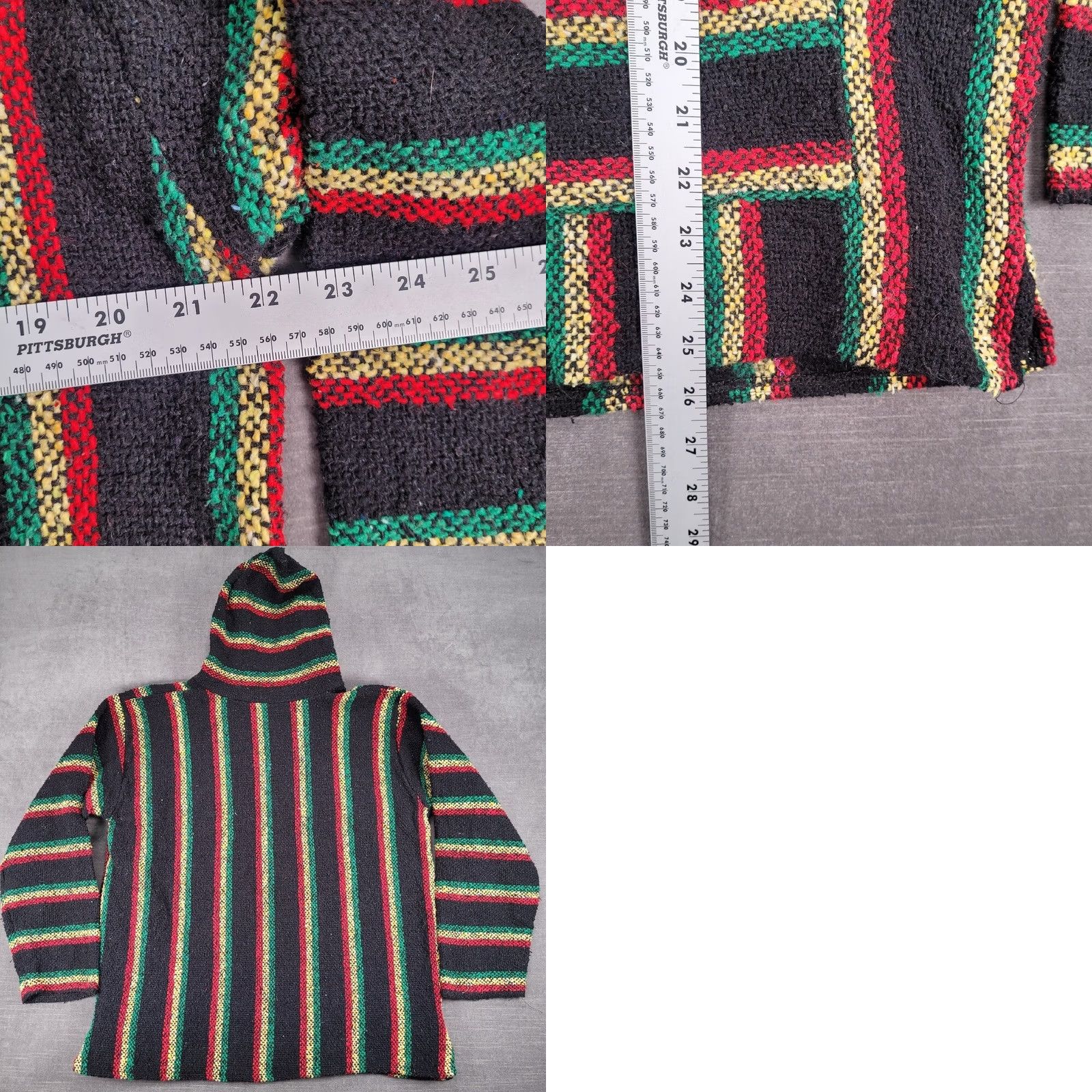 Sunspel Sunspecs Baja Hoodie Pullover Striped Festival Poncho Sweater Medium Size US M / EU 48-50 / 2 - 8 Thumbnail