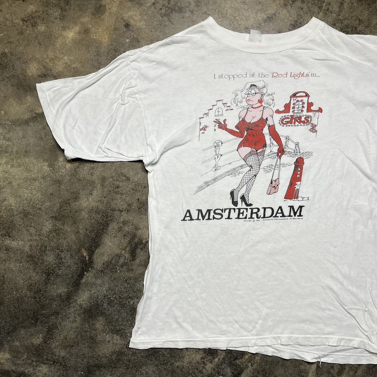 Vintage vintage 80s strip club amsterdam tshirt Size US XL / EU 56 / 4 - 4 Thumbnail