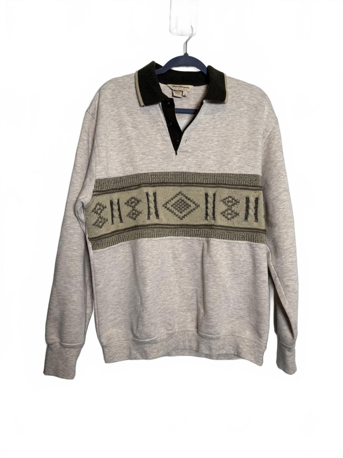 Norm Thompson Retro Men's Pullover Sweatshirt with collar