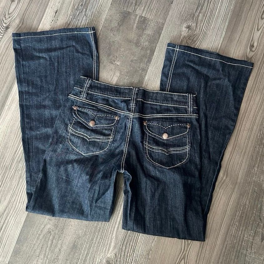 Other mossimo supply co bootcut low rise, dark blue jeans Size 28" / US 6 / IT 42 - 3 Thumbnail