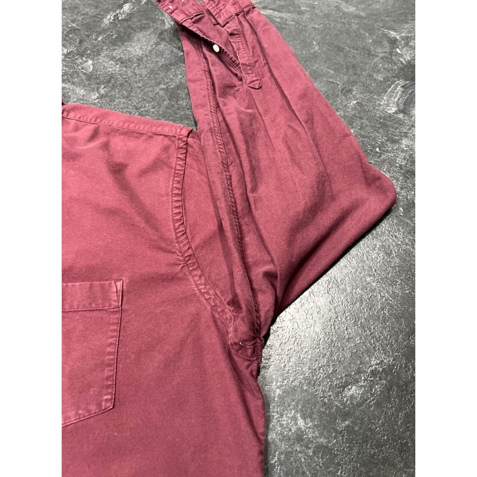 Express Express Button-Up Shirt Men XL Maroon Cotton Woven Long Sleeve Collared Button-Down Casual Size US XL / EU 56 / 4 - 5 Thumbnail