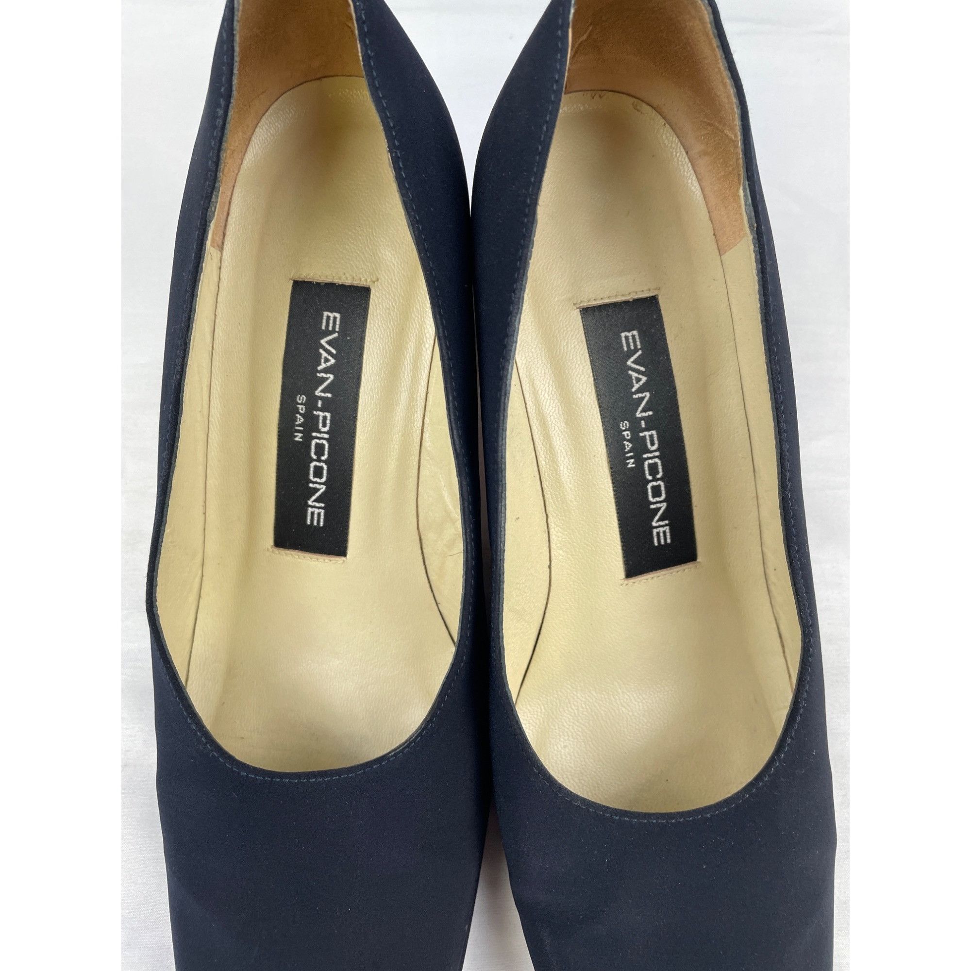 Evan Picone Evan Picone Women's Blue Fabric Shoes/Heels 2.5" Spain Size Size US 8 / IT 38 - 3 Thumbnail