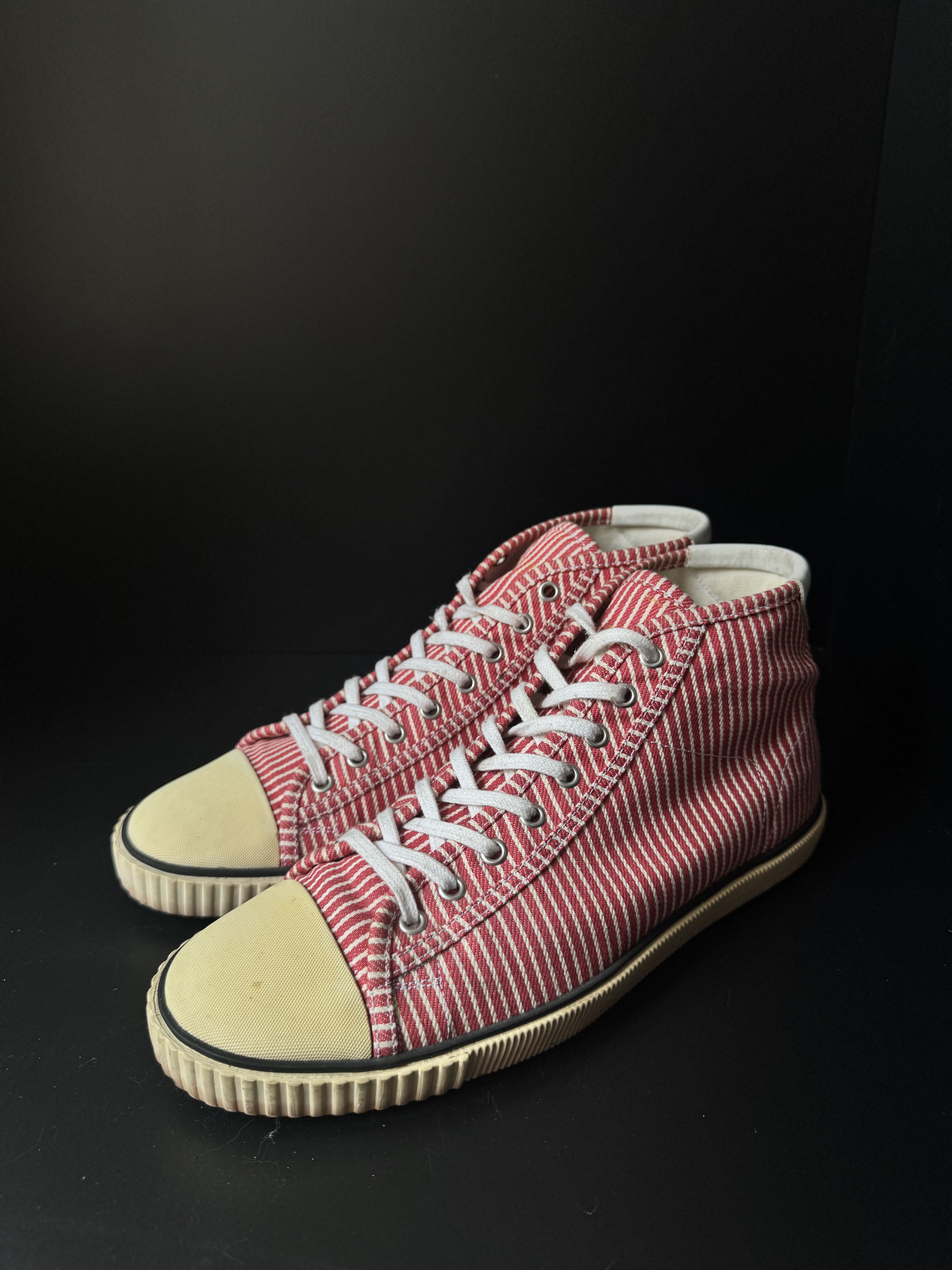 Hedi Celine 20SS Red Stripe Hi-top