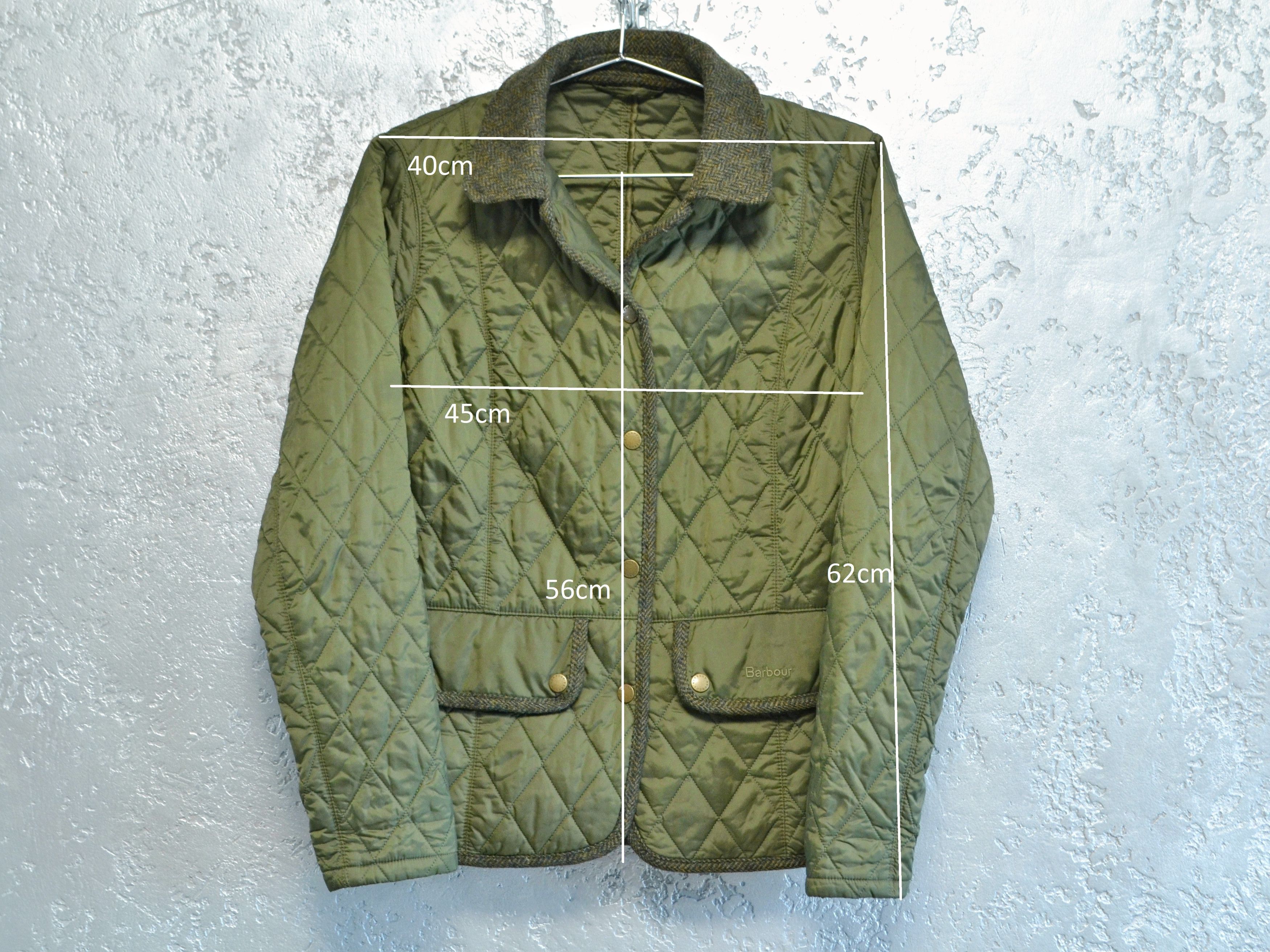 Barbour BARBOUR Vintage Women’s Green Tweed Quilted Jacket Size S / US 4 / IT 40 - 2 Thumbnail