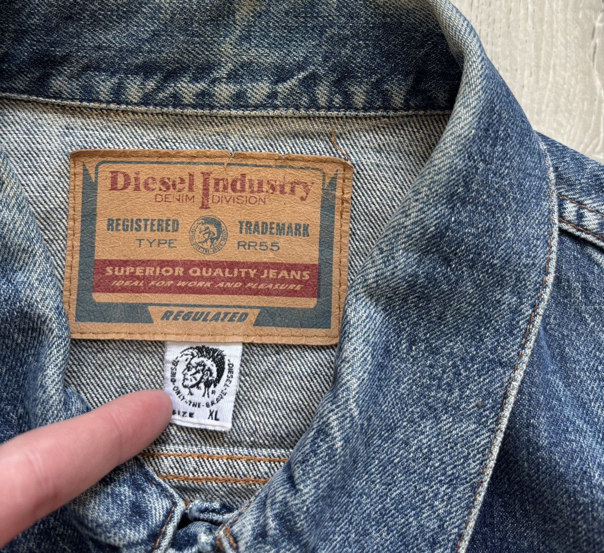 Diesel × Vintage Vintage Diesel Denim Jacket Boxy Fit 90s Italy Size US XL / EU 56 / 4 - 6 Thumbnail