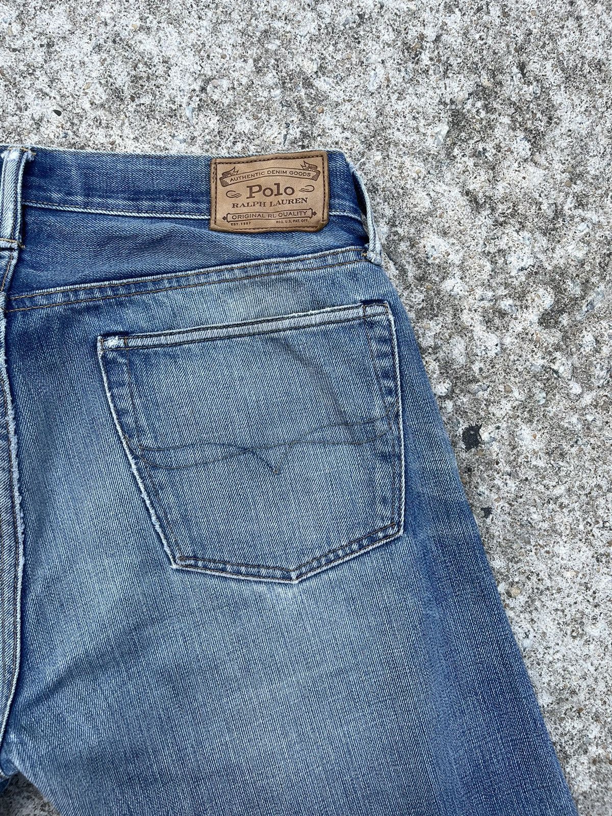 Polo Ralph Lauren 🔥 Polo Ralph Lauren Distressed Denim Vintage W35🔥 Size US 35 - 21 Thumbnail