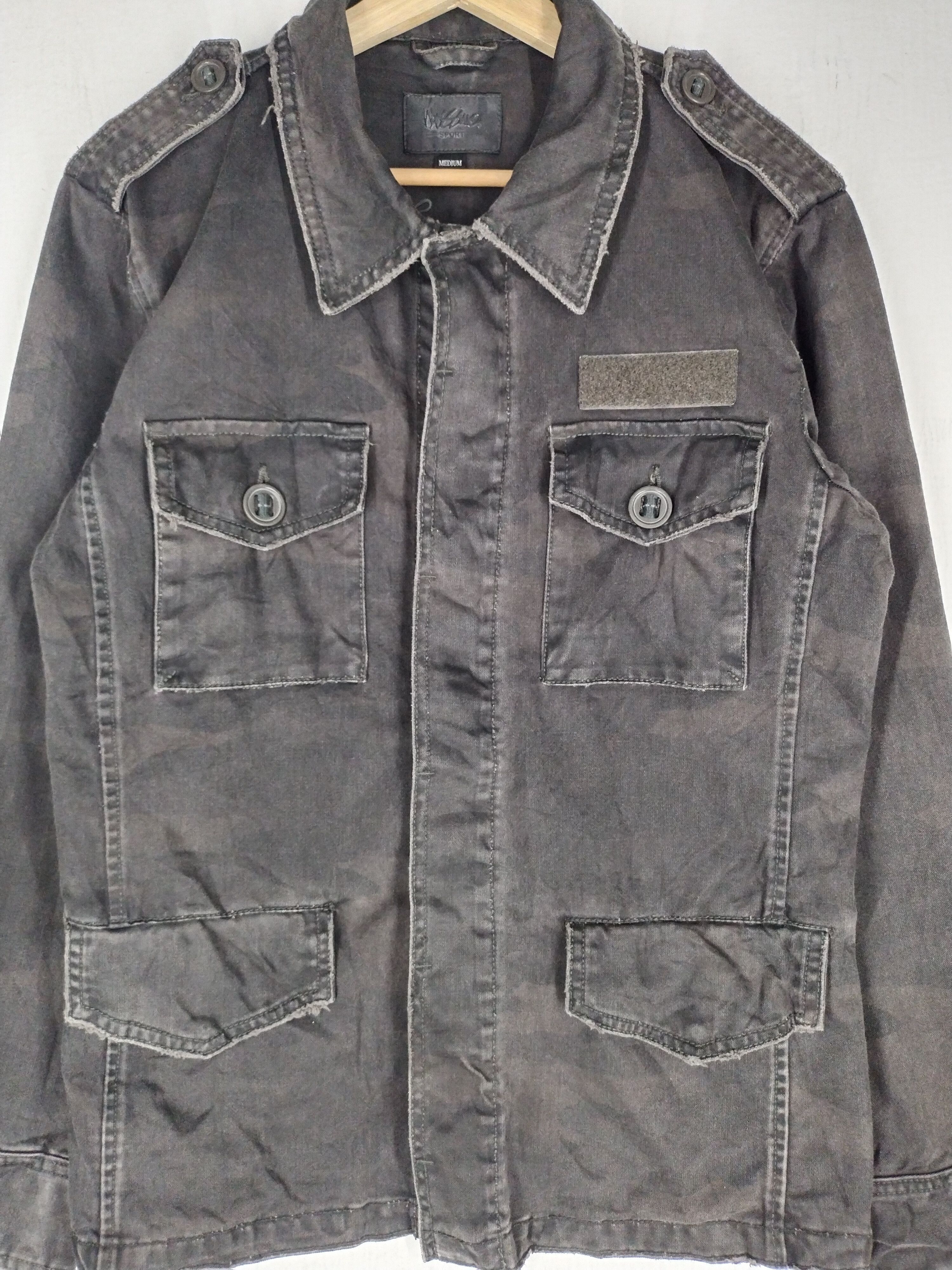 image of Vintage Mossimo Black Worker Jacket, Men's (Size Medium)