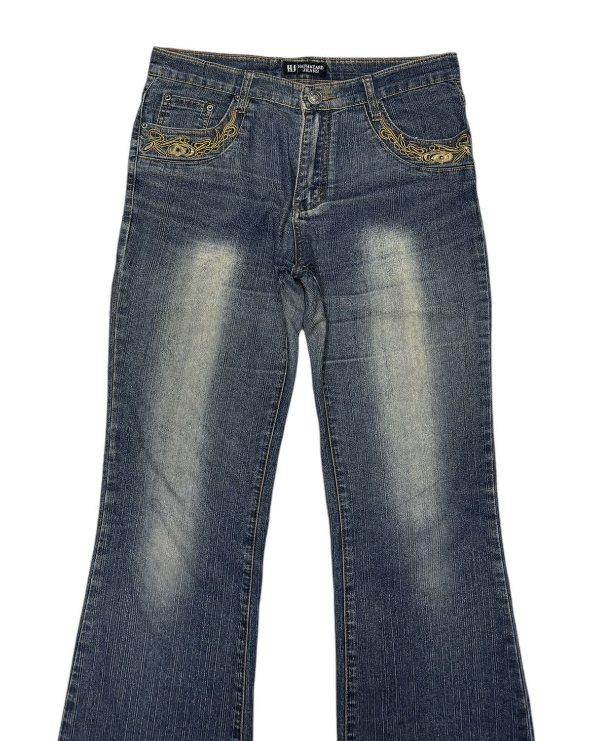 Japanese Brand HAPHAZARD JEANS DISTRESS BOOTCUT FLARED DENIM JEANS Size US 32 / EU 48 - 5 Thumbnail