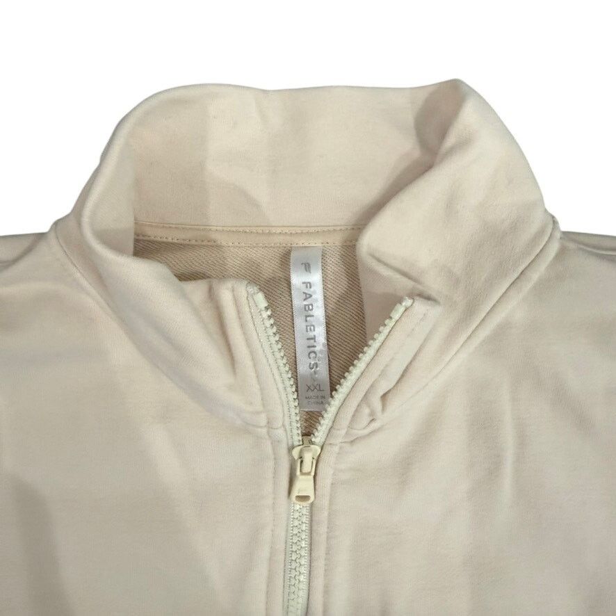 Fabletics Fabletics Quarter Zip Up Sweatshirt in Beige, Size XXL Size XXL / US 16-18 / IT 52-54 - 4 Thumbnail