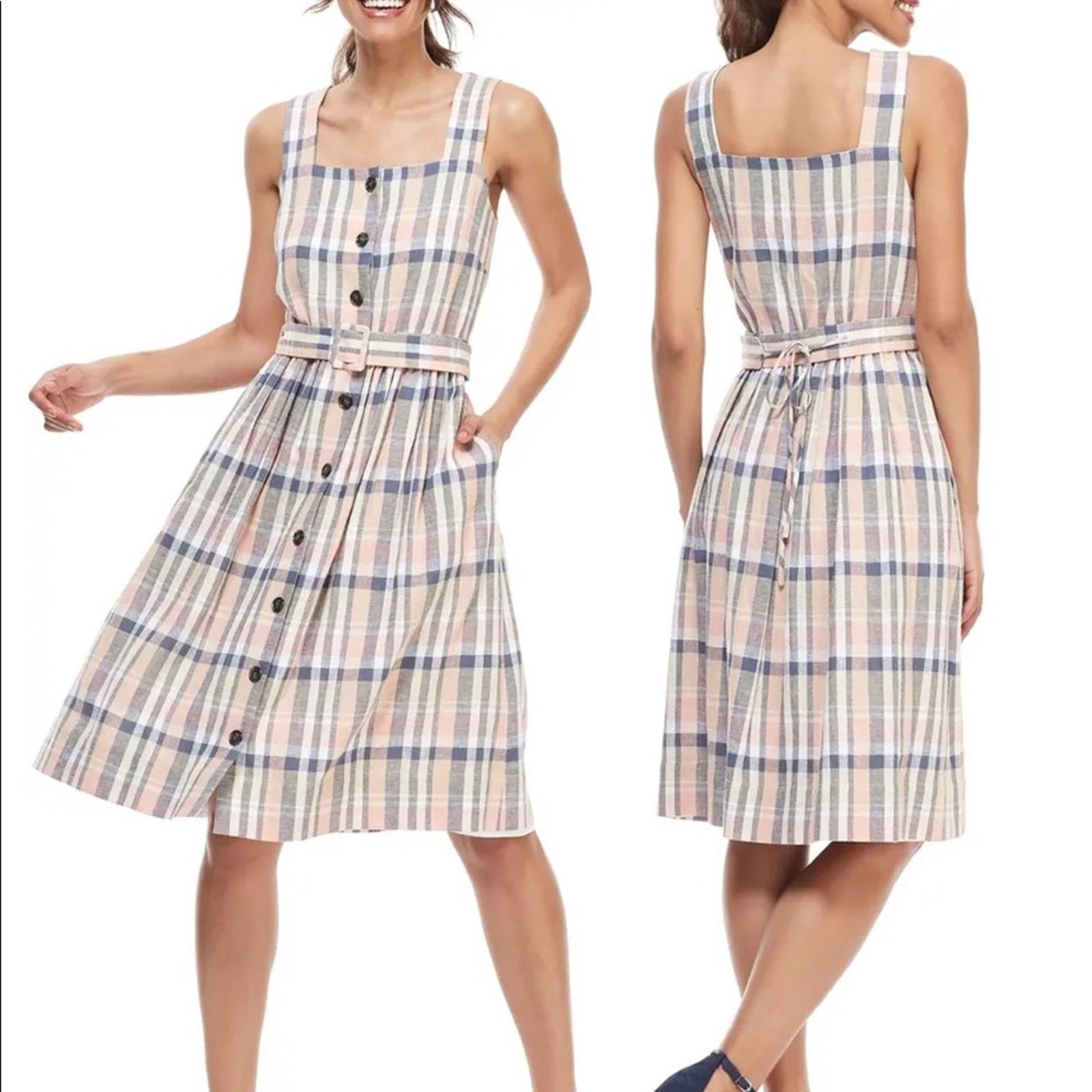 Other GAL MEETS GLAM Peyton Belted Button Up Plaid Dress Size 2 Size XS / US 0-2 / IT 36-38 - 1 Thumbnail