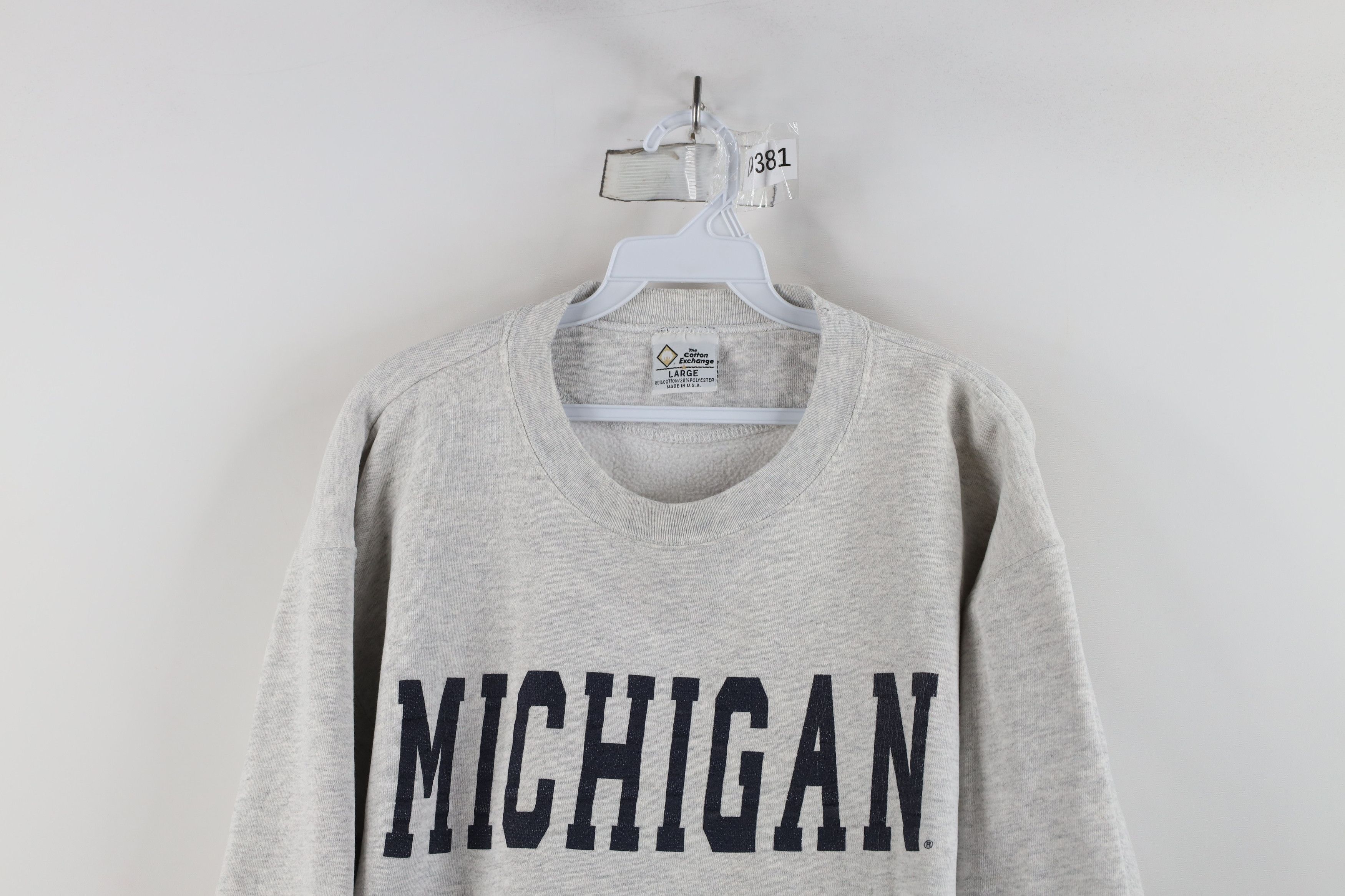Vintage Vintage 90s Spell Out University of Michigan Sweatshirt USA Size L / US 10 / IT 46 - 2 Thumbnail