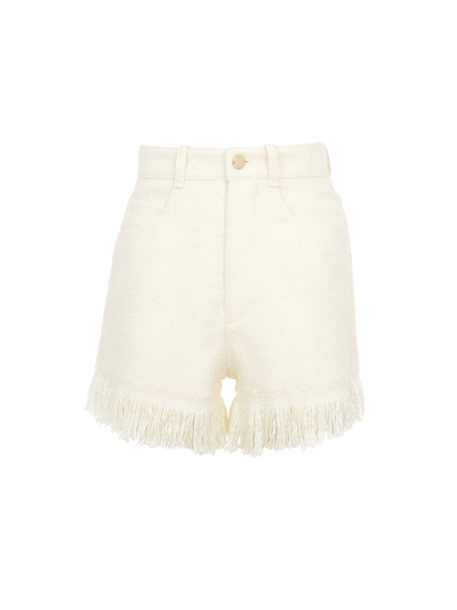 Chloe o1y0825 Short in Ivory Size 28" / US 6 / IT 42 - 1 Thumbnail