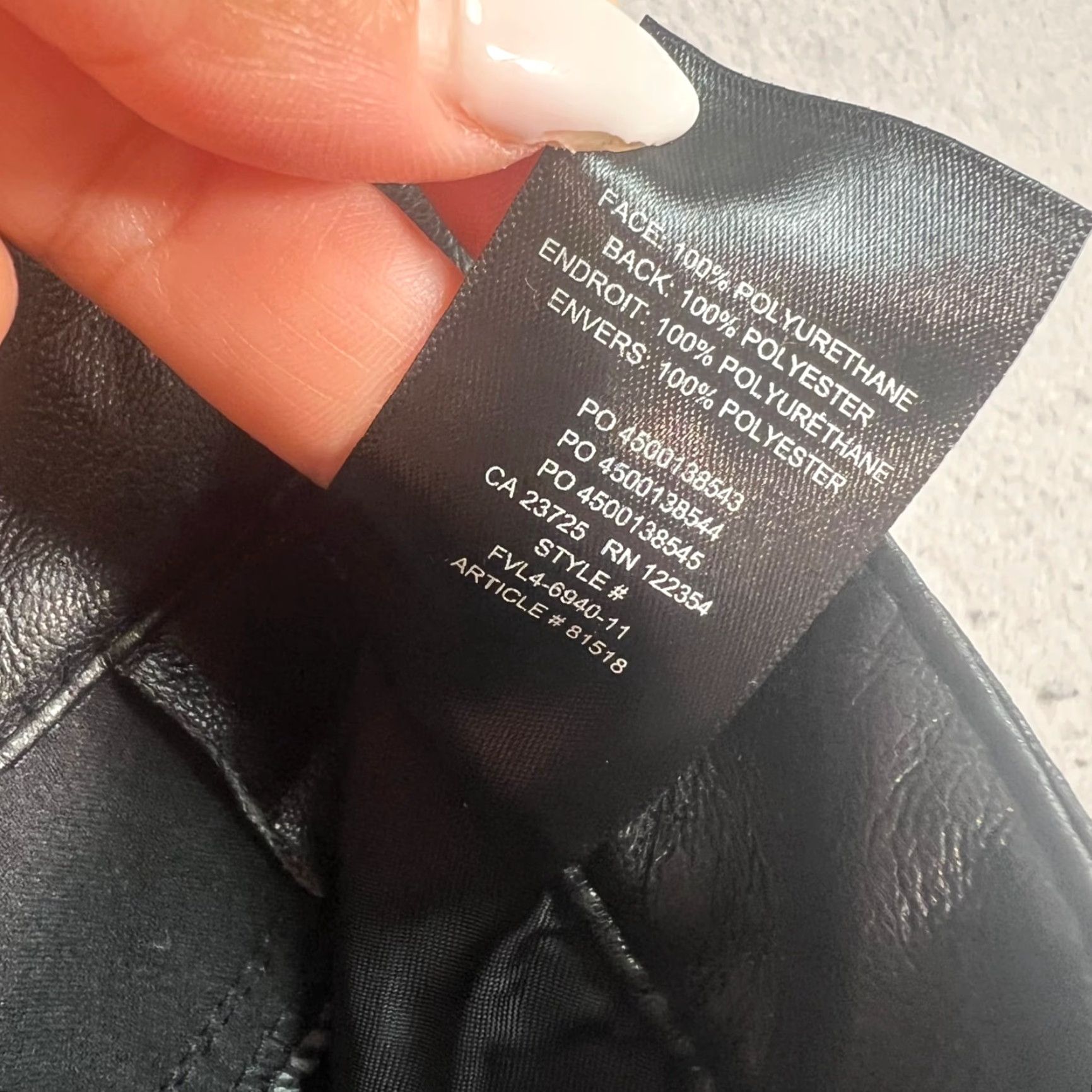 Vintage Wilfred Black Faux Leather High-Waisted Slim Fit Pants Womens Size 2 Size 26" / US 2 / IT 38 - 4 Thumbnail