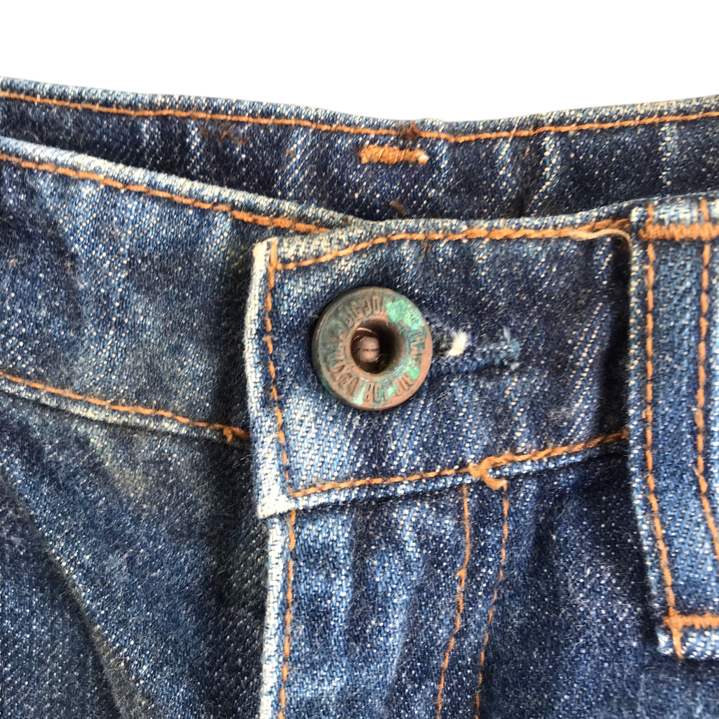 Tornado Mart FLARE!!Vintage 70s Big John Denim Zipper Talon-Size 27 Size US 27 - 4 Thumbnail