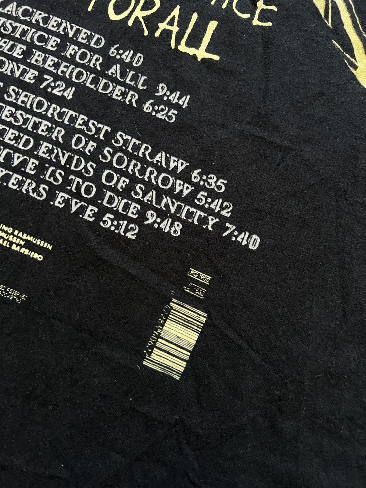 Metallica Metallica Justice For All Tracks T-Shirt XL Size US XL / EU 56 / 4 - 9 Thumbnail