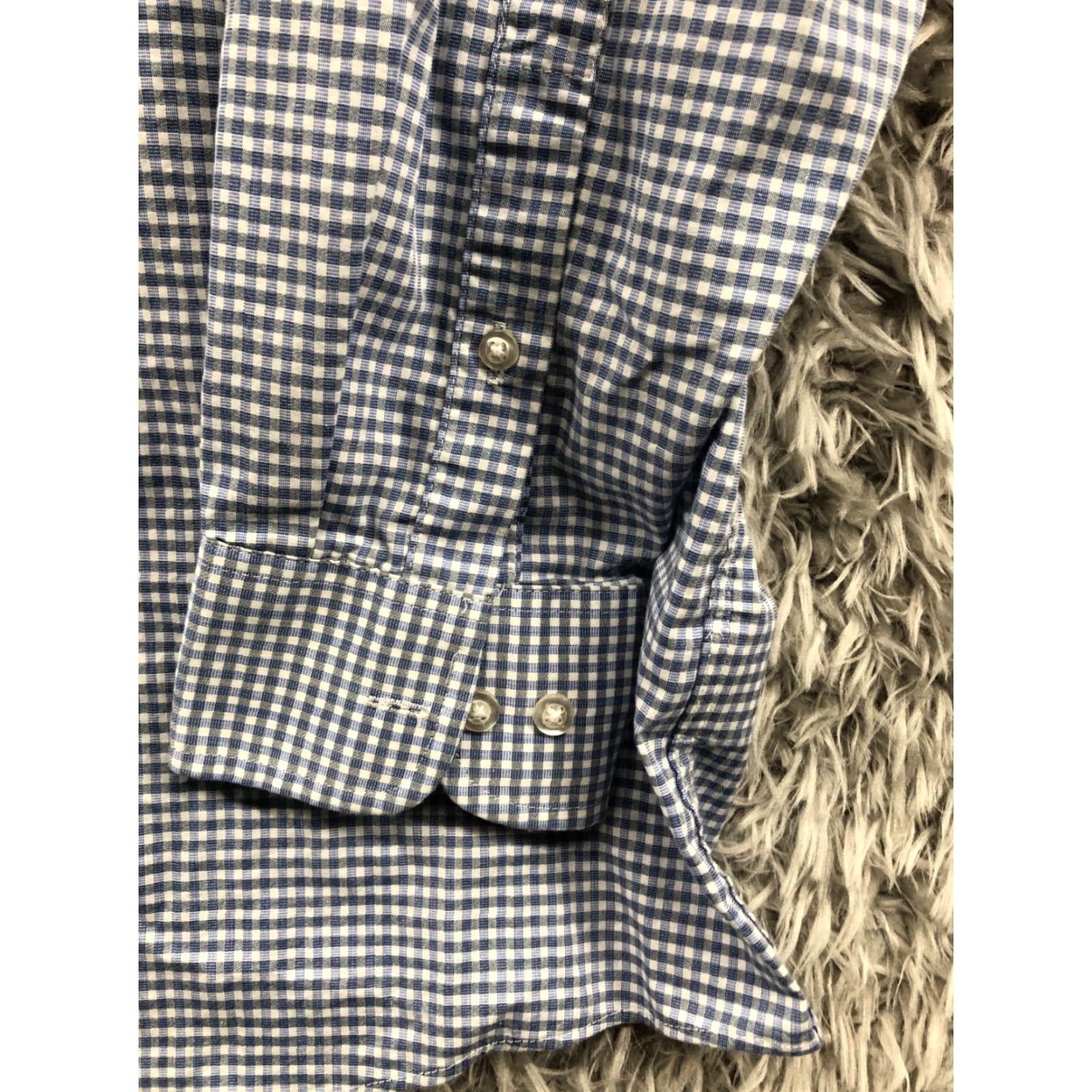 Arrow Arrow Shirt L Mens Long Sleeve Button Down Collar Blue Gingham Check Size US L / EU 52-54 / 3 - 3 Thumbnail