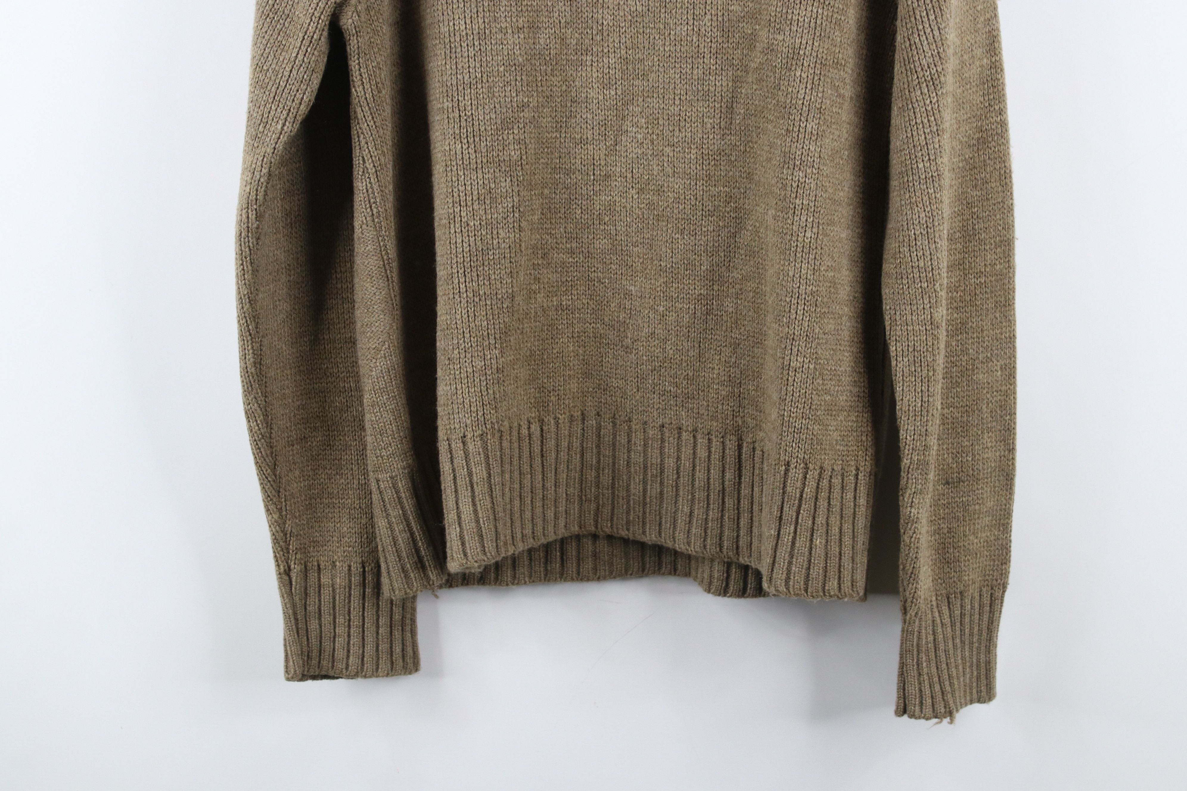 Vintage Vintage 90s Streetwear Knit Pullover Henley Sweater Brown Size US M / EU 48-50 / 2 - 11 Thumbnail