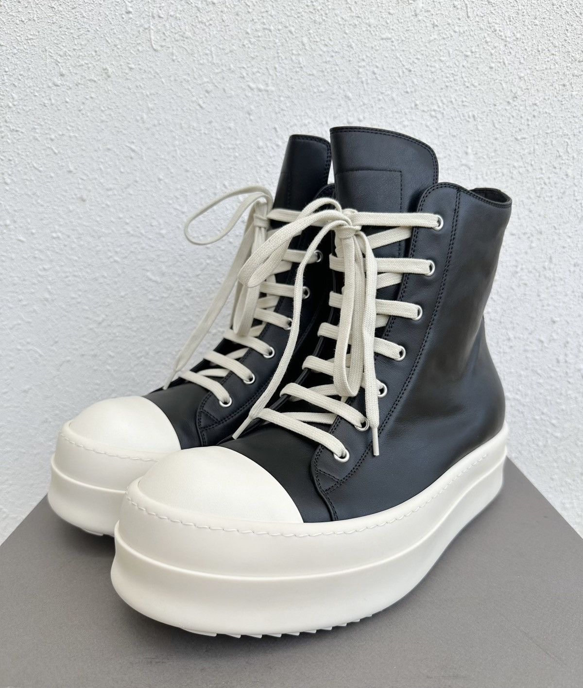 Rick Owens Rick Owens Mainline Leather High-Top Platform Sneakers Size US 10 / EU 43 - 1 Thumbnail