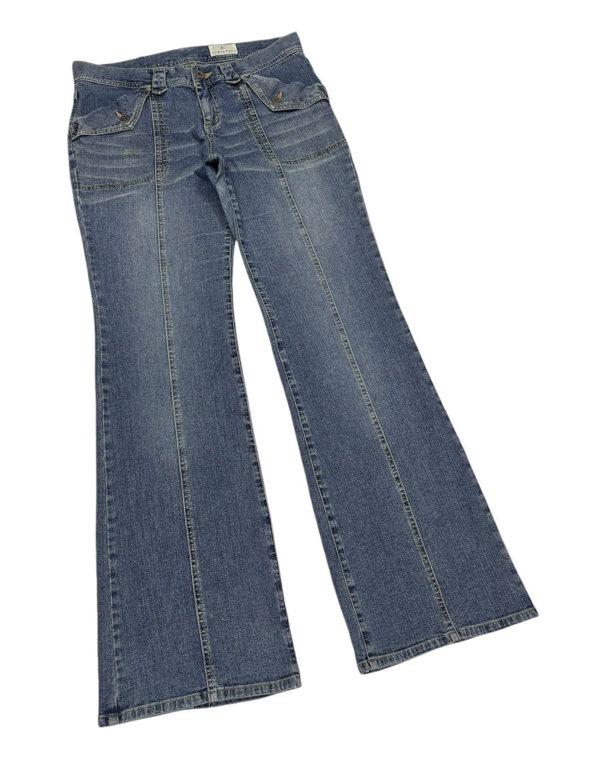 If Six Was Nine × Japanese Brand × Le Grande Bleu (L.G.B.) FLARE💥80s Style Kumikyoku Flare Bootcut Denim Jeans Size US 32 / EU 48 - 3 Thumbnail