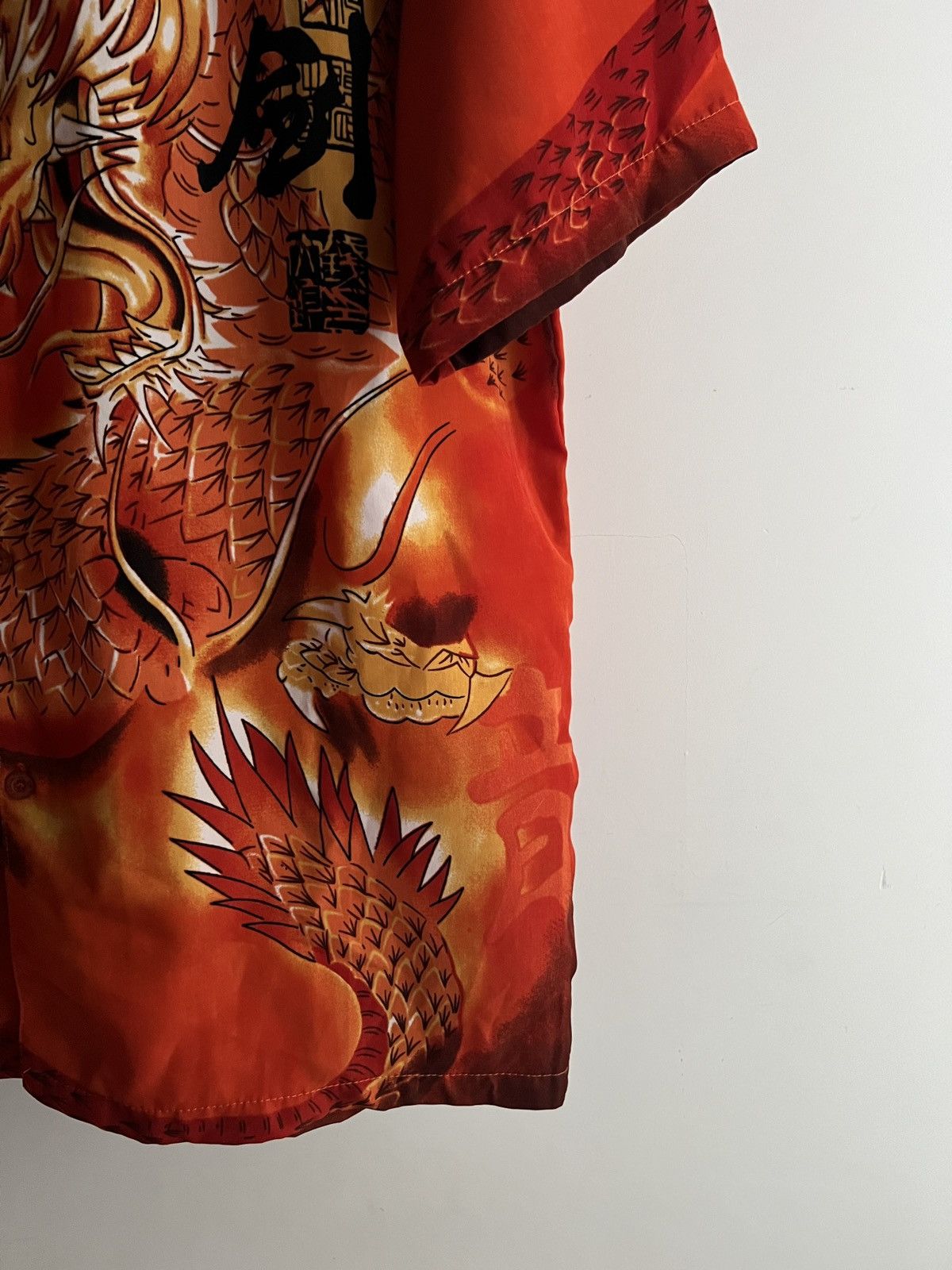 Japanese Brand × Vintage Shirt Dragon Overprint Japanese Style Vintage Y2K Size US XL / EU 56 / 4 - 4 Thumbnail