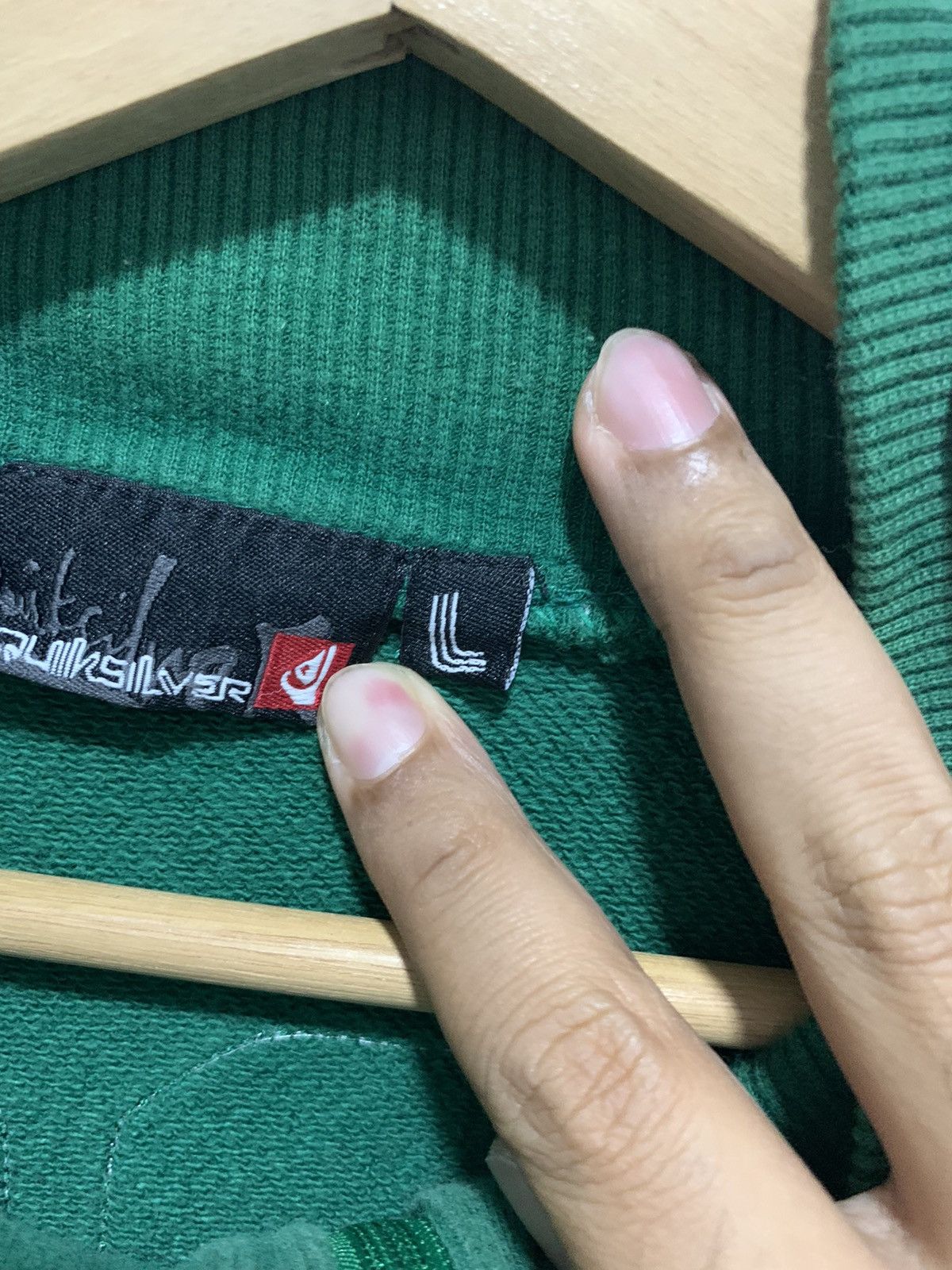 Quiksilver × Vintage Vintage Quiksilver Green 69 Light Jacket Size US L / EU 52-54 / 3 - 6 Thumbnail