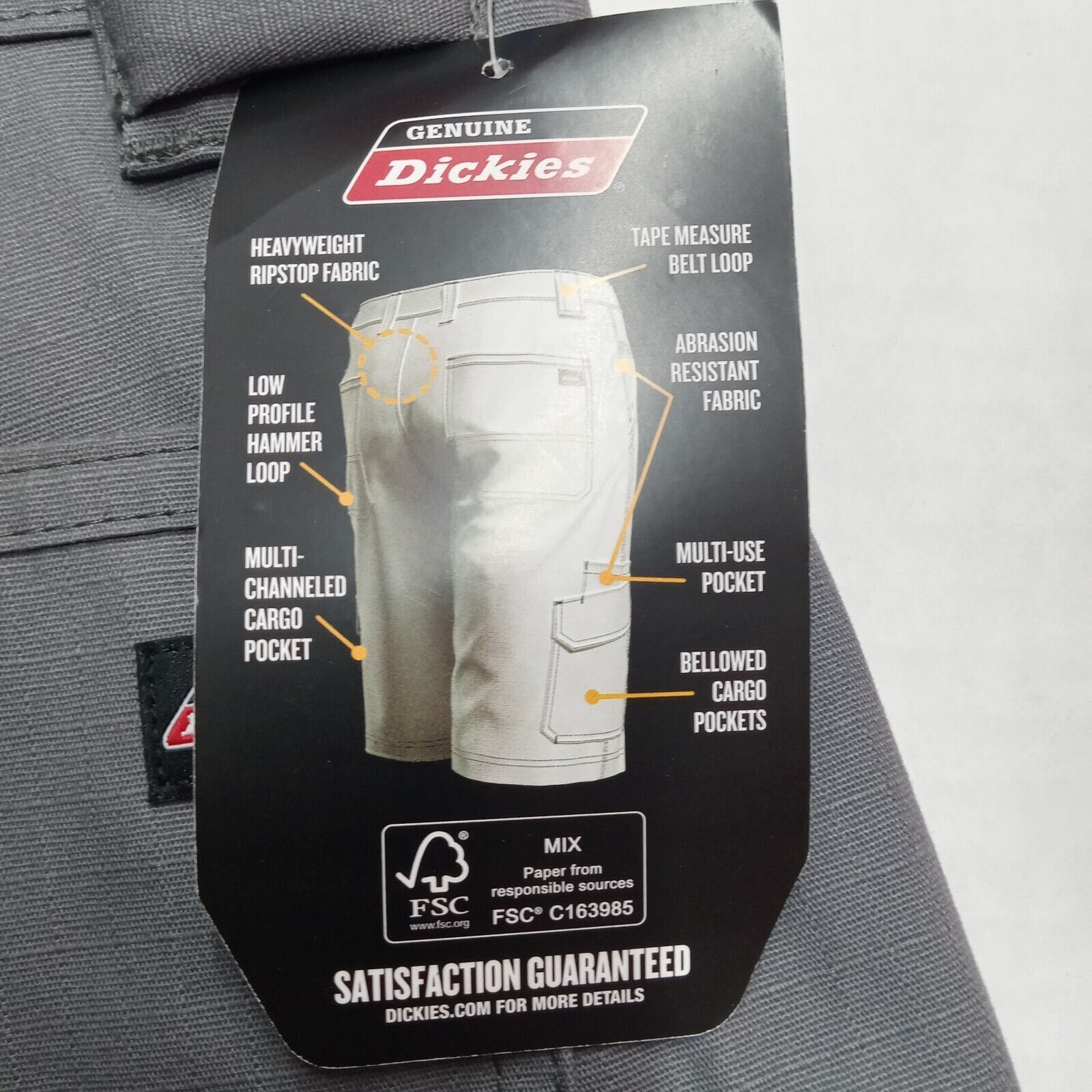 Dickies Dickies Cargo Shorts Men's 34 Gray Relaxed Fit 11" Inseam Size US 34 / EU 50 - 5 Thumbnail