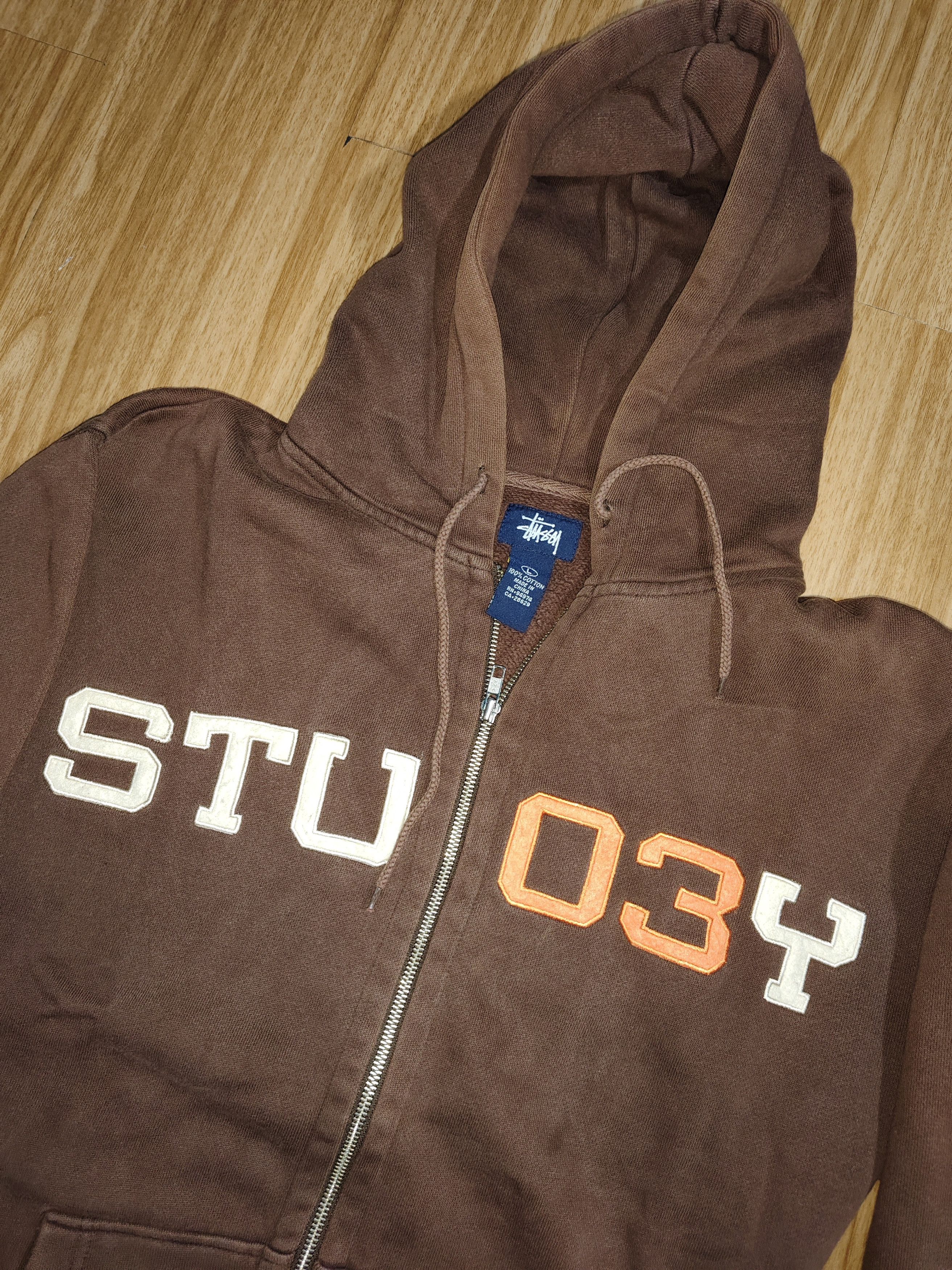 Stussy Vintage STUSSY STU03Y EMBROIDERY zipper embossed YKK Size US XL / EU 56 / 4 - 4 Thumbnail