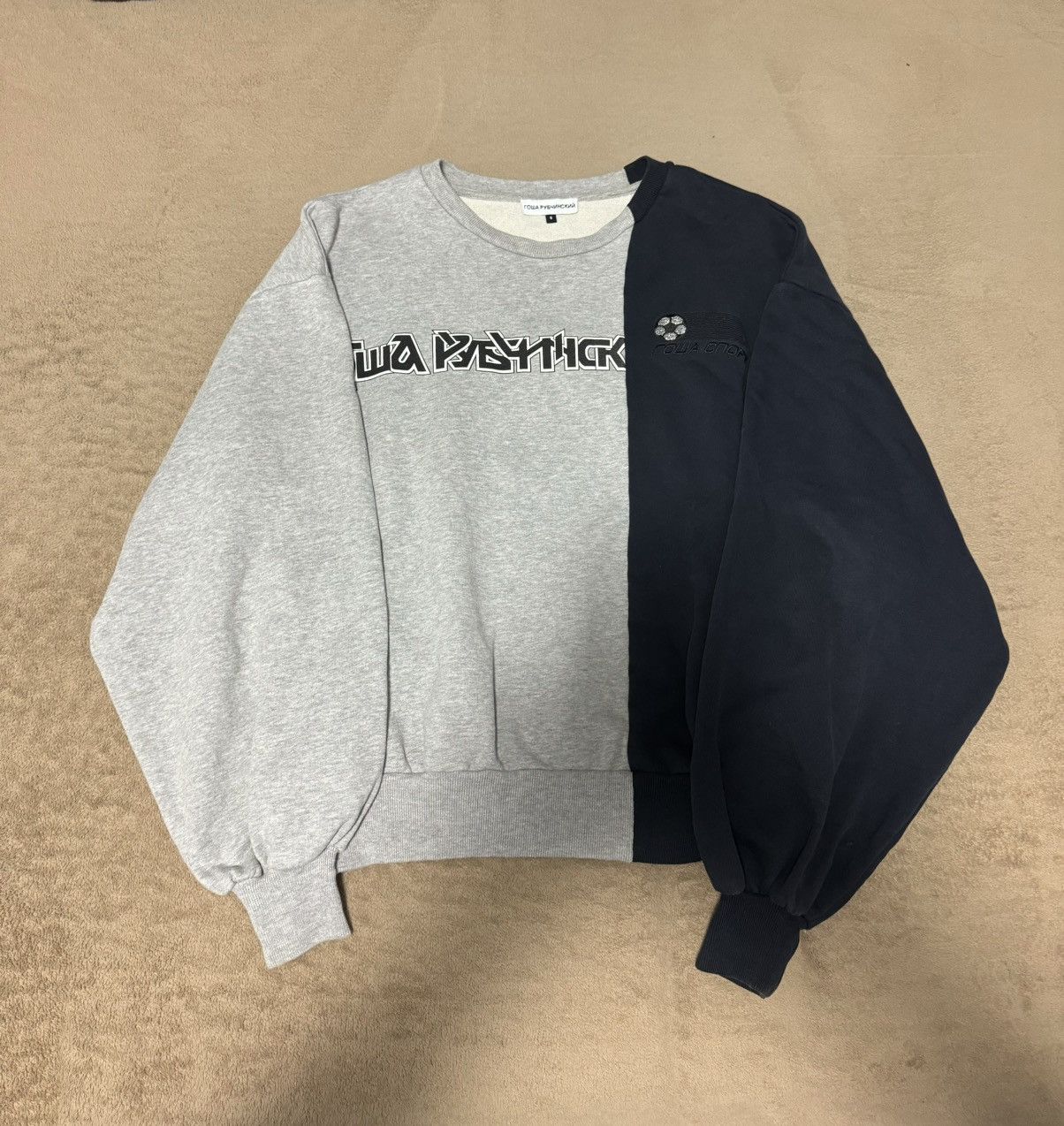 Gosha Rubchinskiy Gosha Rubchinskiy Split Logo Crewneck Grailed