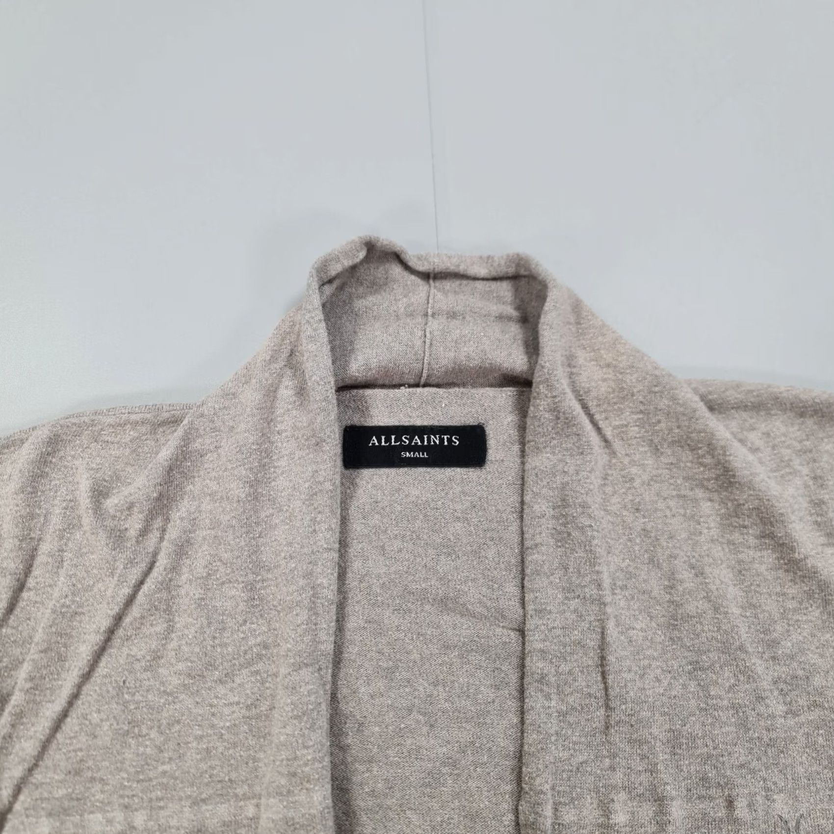 Allsaints AllSaints Womens Cardigan Brown Small Cotton Lightweight Open Front Size S / US 4 / IT 40 - 2 Thumbnail