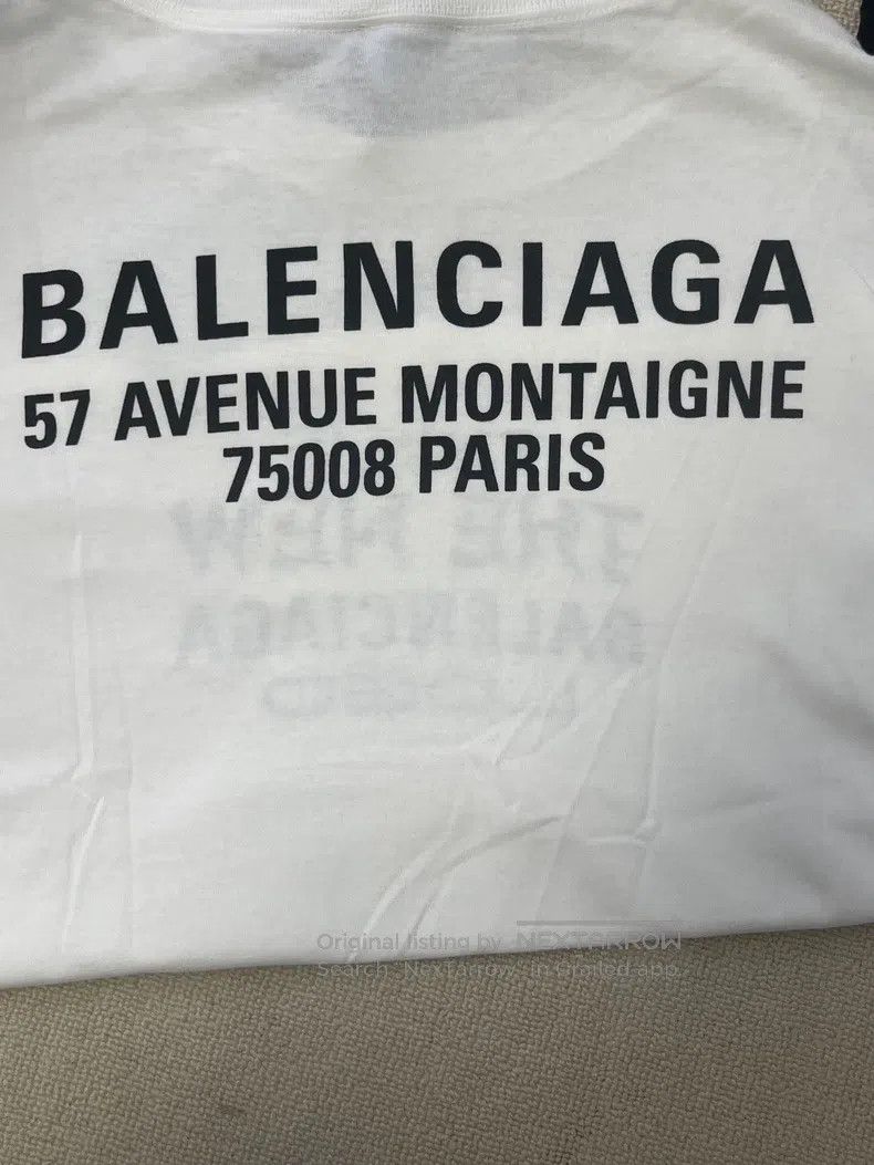Balenciaga Balenciaga White New Logo Back Letter Short Sleeve Size US M / EU 48-50 / 2 - 4 Thumbnail