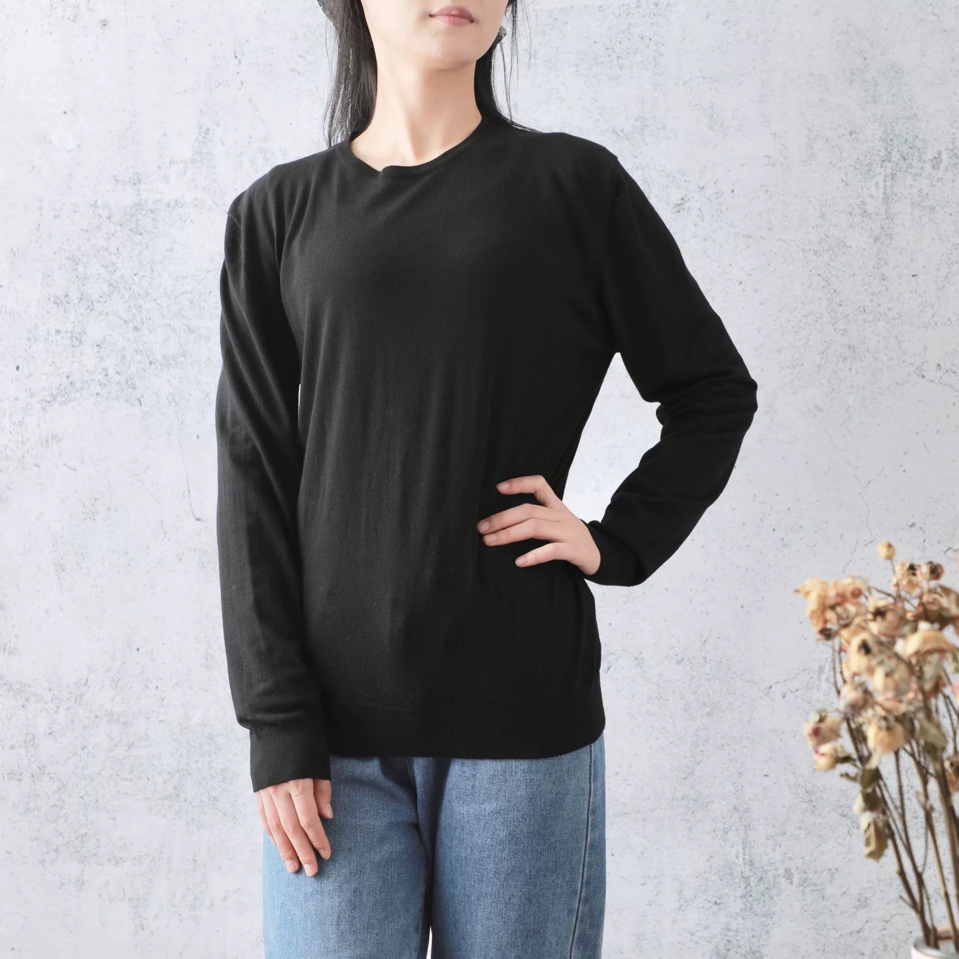 Prada Prada Black Crew Neck Wool Knit Top Size XXL / US 16-18 / IT 52-54 - 1 Thumbnail