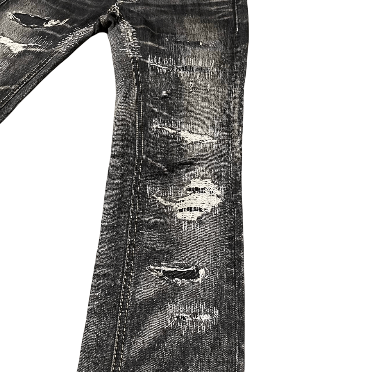 Hysteric Glamour Vintage KMK Kingly Mask Distressed Pants Size US 30 / EU 46 - 5 Thumbnail