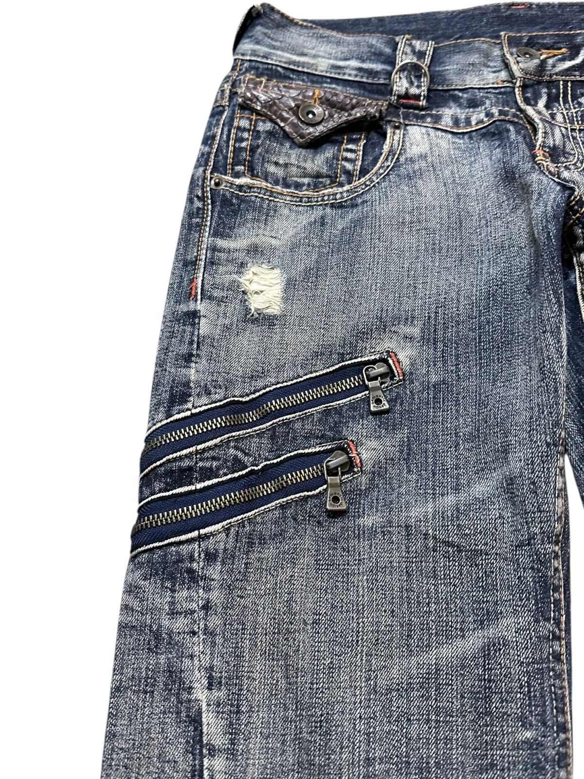 semanticdesign Vintage Semantic Design Flare Grunge Bondage Punk Denim Size US 30 / EU 46 - 3 Thumbnail