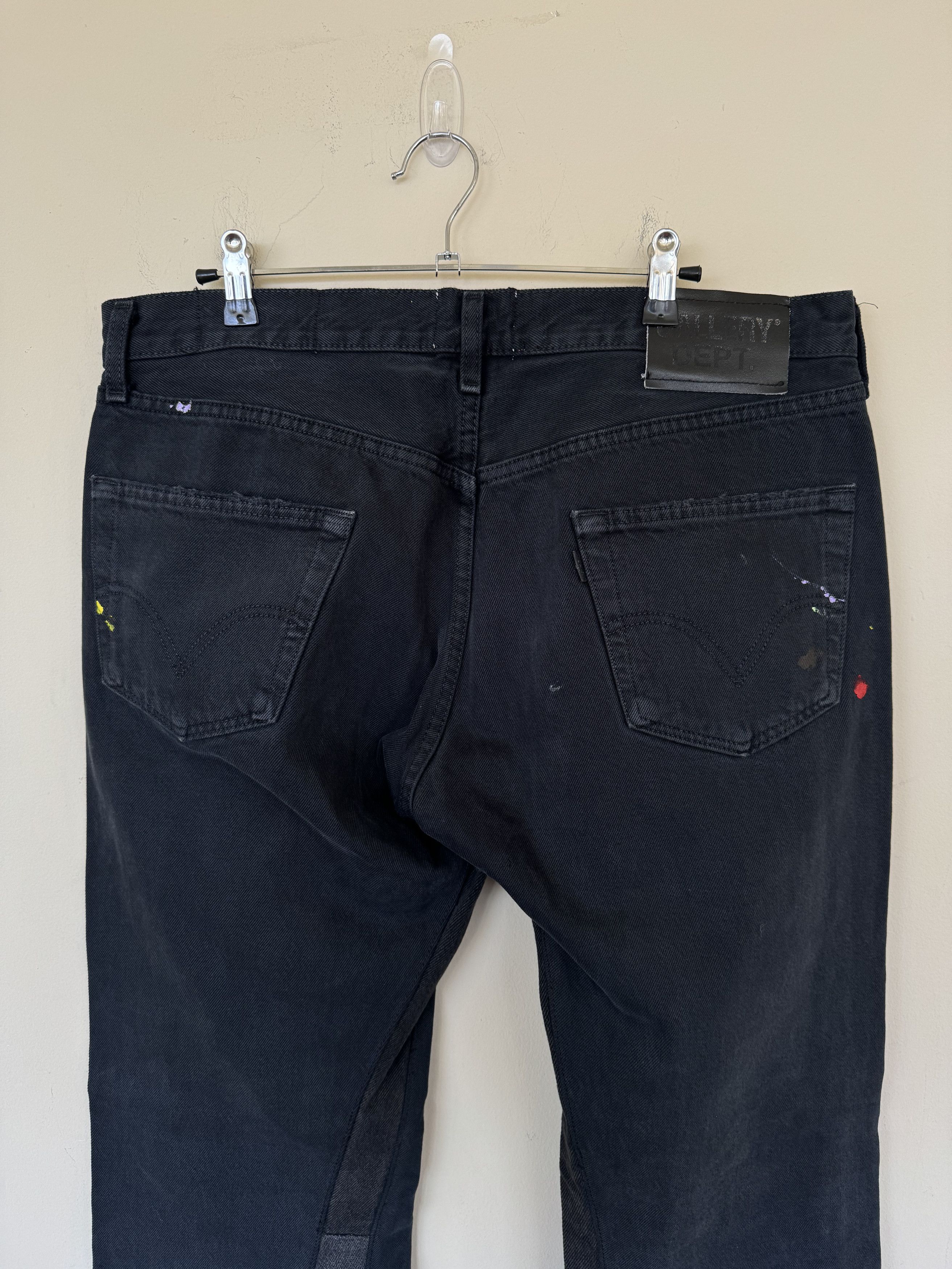 Gallery Dept. 1/1 Black Gallery Dept Flares W G Patches Size US 33 - 10 Thumbnail