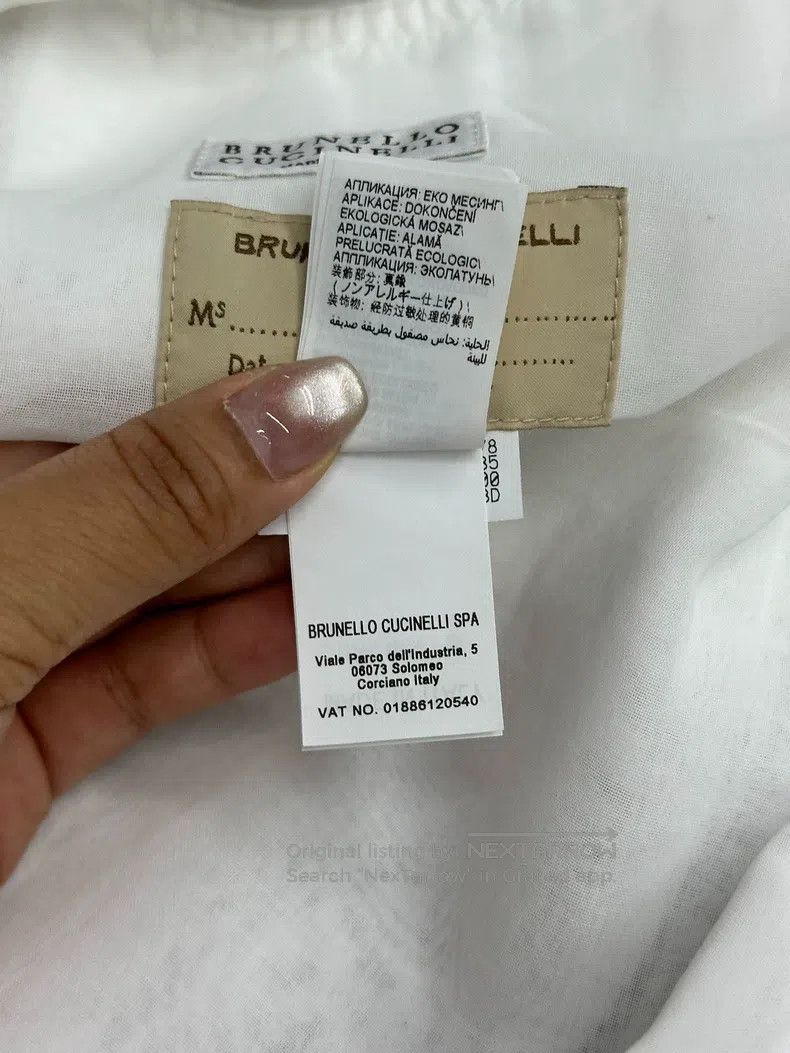 Brunello Cucinelli Brunello Cucinelli White Shirt Size XS / US 0-2 / IT 36-38 - 7 Thumbnail