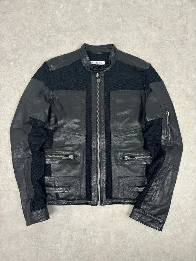 Dirk Bikkembergs AW2010 Bikkembergs Hybrid Black Leather Jacket Size US L / EU 52-54 / 3 - 1 Thumbnail