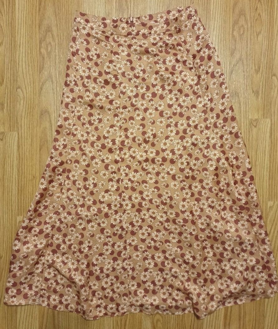 Sandro SANDRO Linen Blend Floral Print Skirt Size 3/L Size 30" / US 8 / IT 44 - 6 Thumbnail